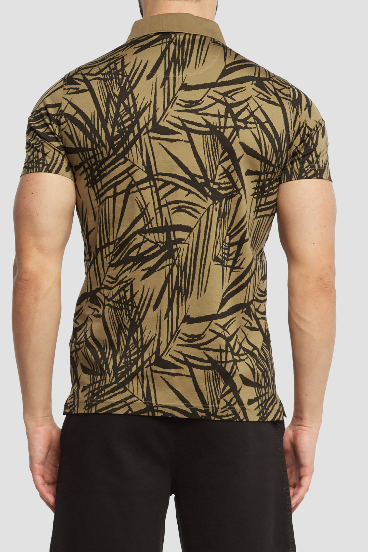 Мужское оливковое поло с узором Karl Lagerfeld 521203.745007;570