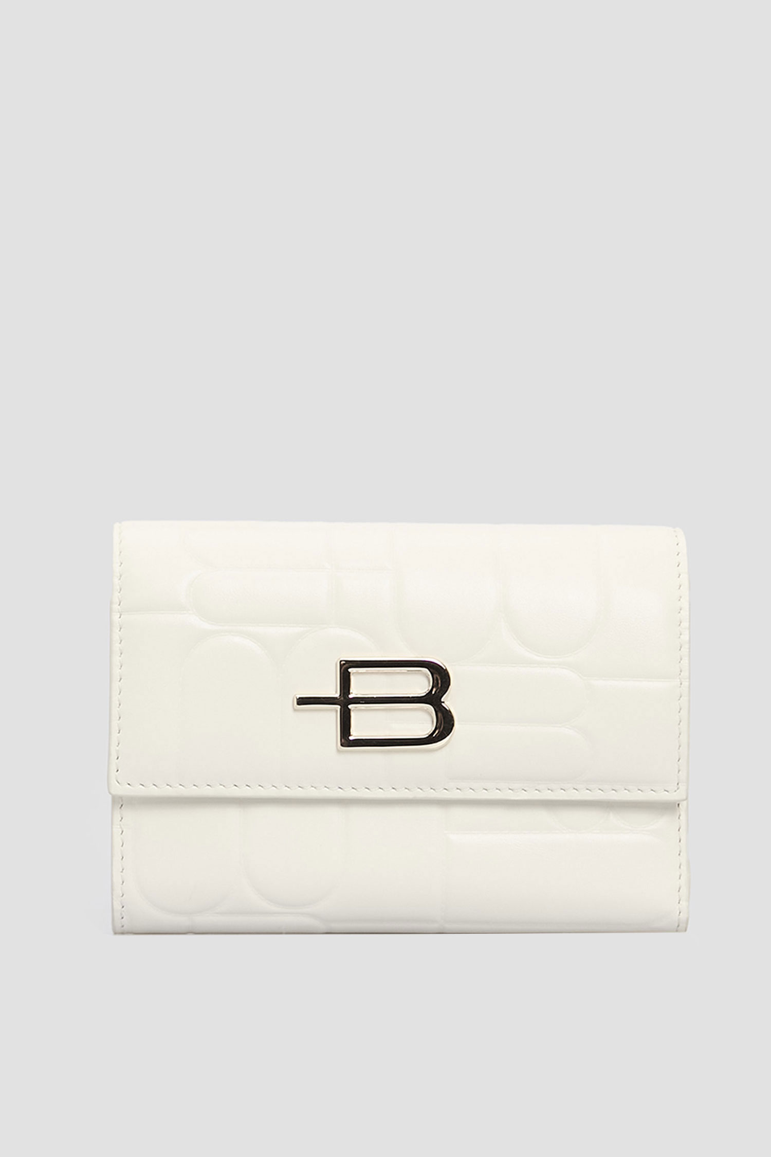 Женский белый кожаный кошелек Baldinini P3B015XXMONO;9002