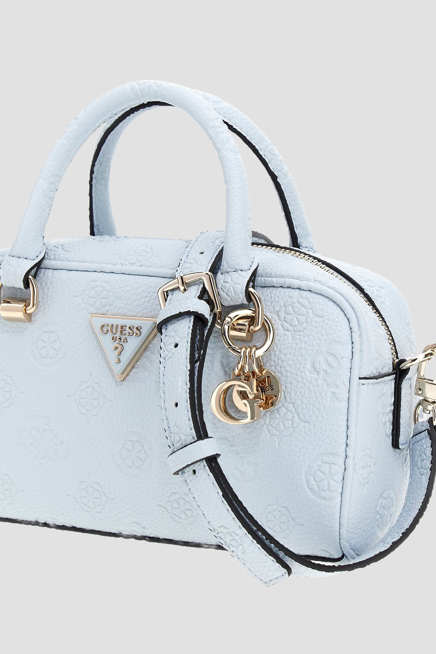 Женская голубая сумка с узором Guess HWPG93.49050;PWB