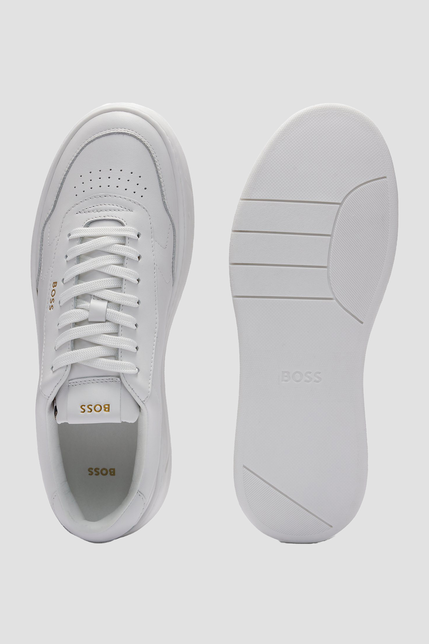 Жіночі білі шкіряні снікери BOSS 50513566;100