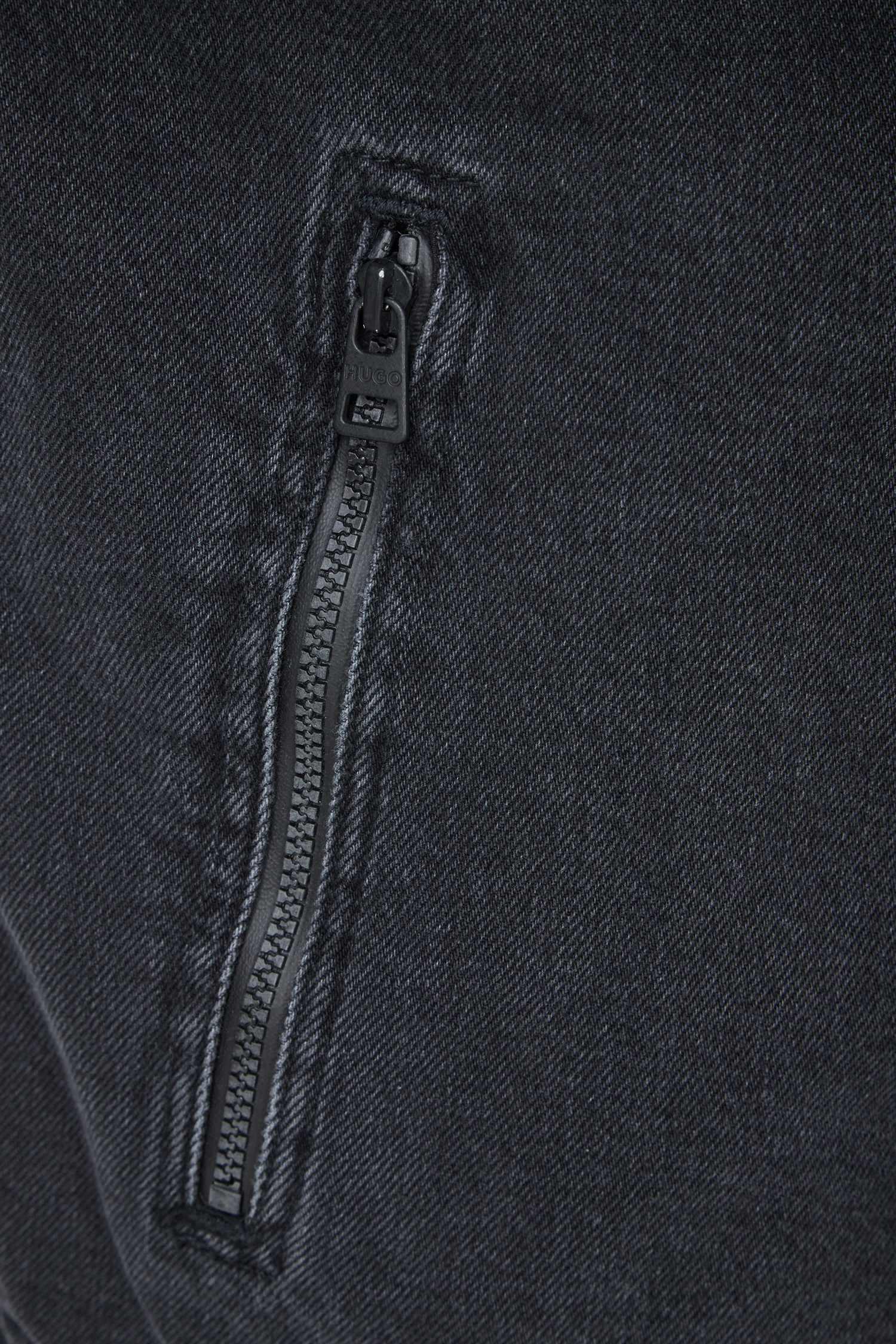 Мужская черная джинсовая куртка HUGO 50507476;023