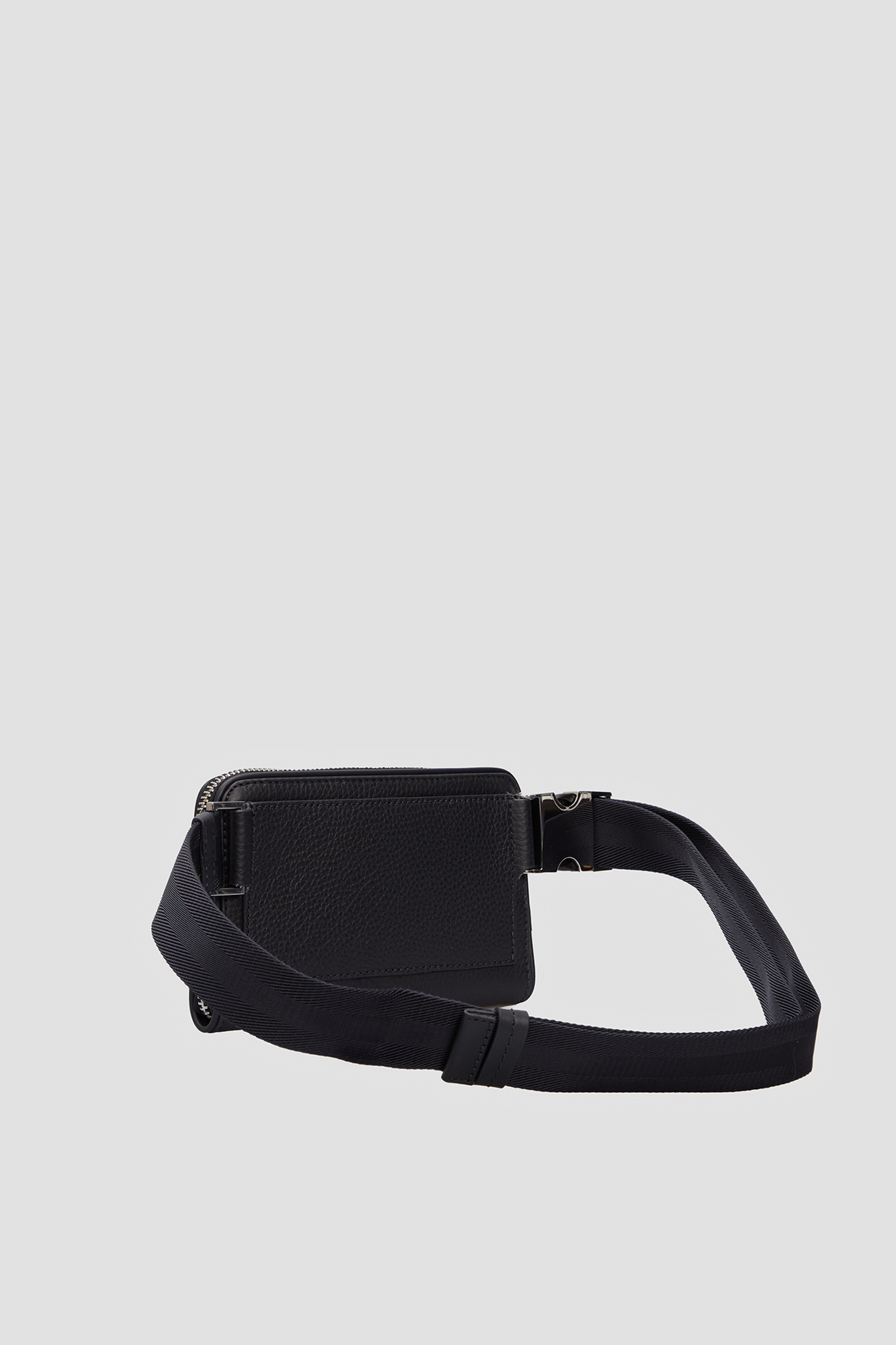 Мужская темно-синяя кожаная поясная сумка BOSS 50529286;410