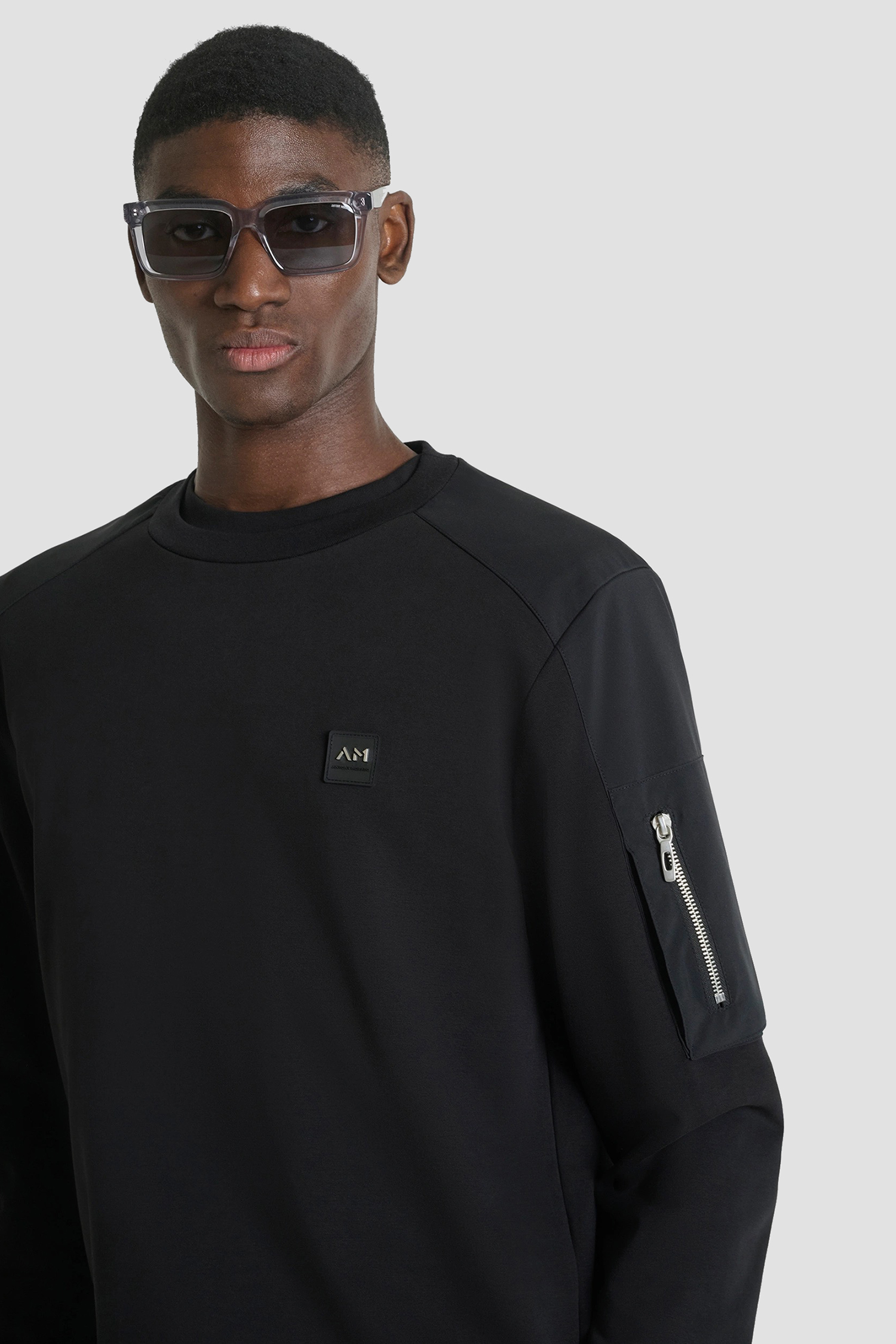 Мужской черный свитшот Antony Morato MMFL01123.FA150188;9000