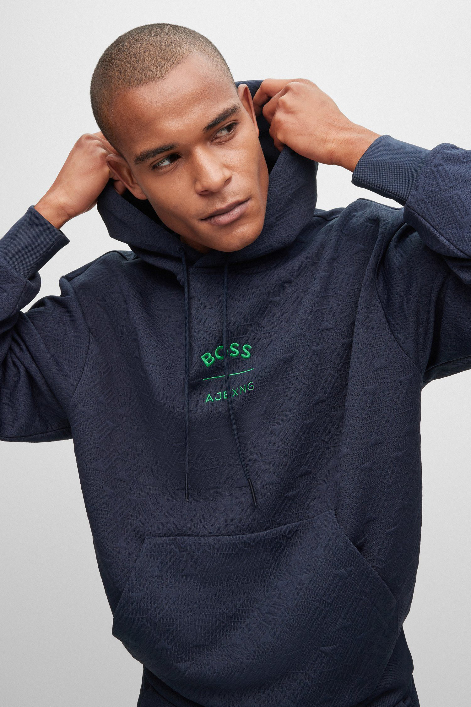 Чоловіче темно-синє худі BOSS X AJBXNG BOSS 50487659;402