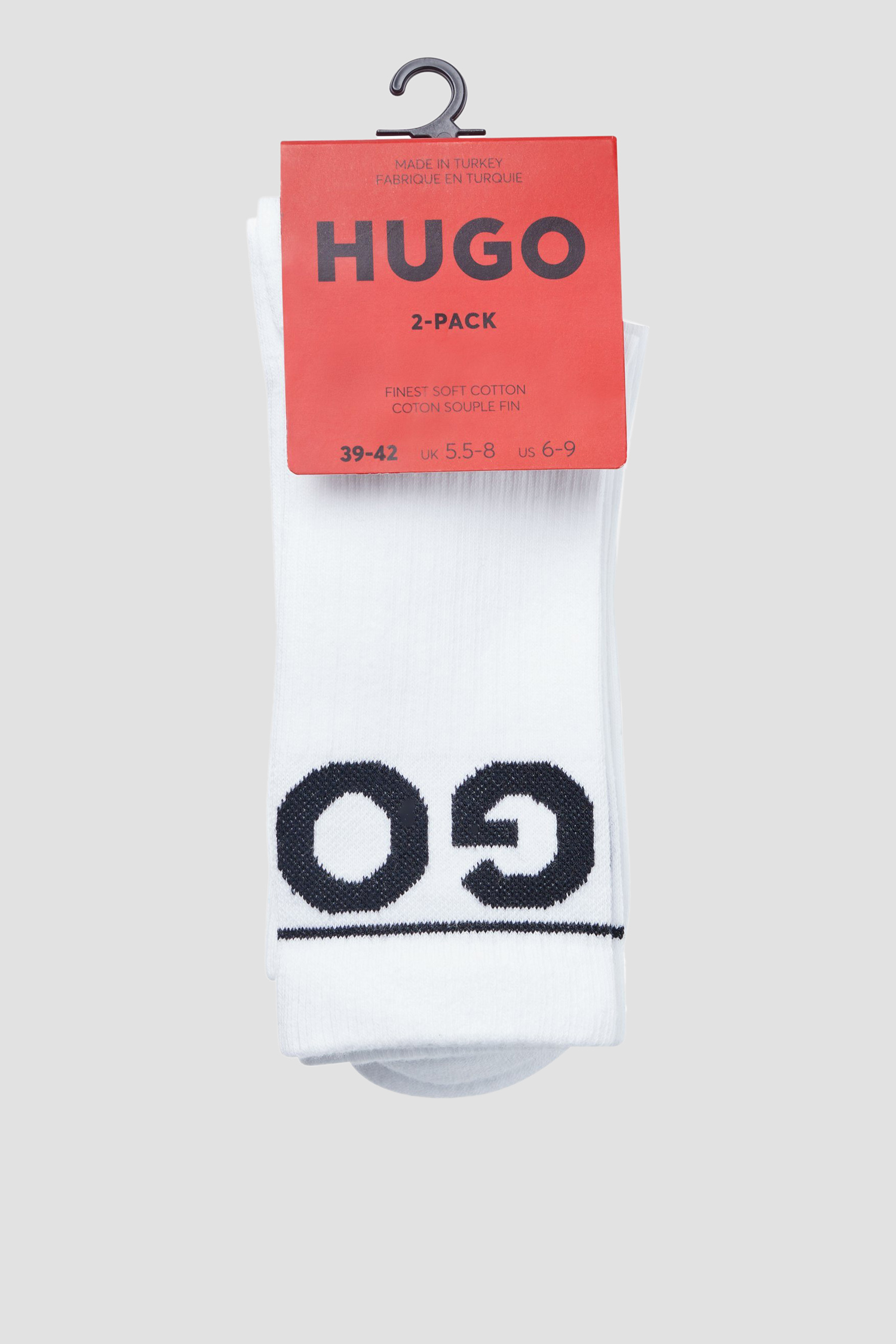 Мужские белые носки (2 пары) HUGO 50468419;100