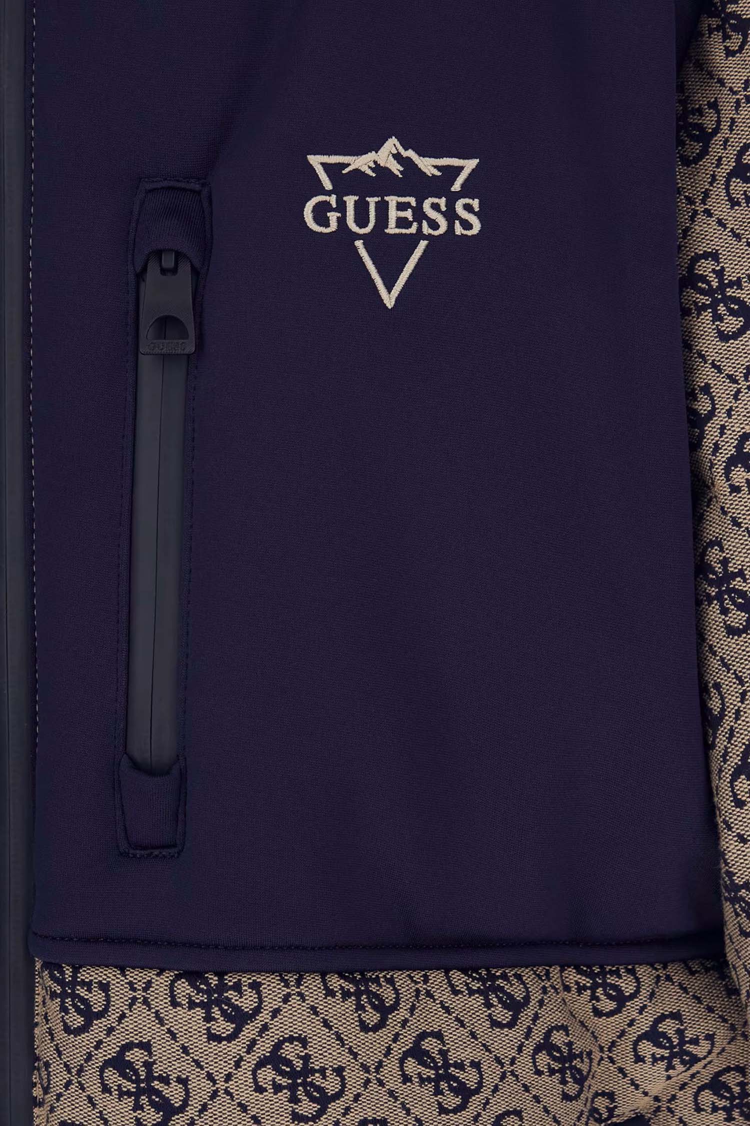 Чоловіча бежева лижна куртка з візерунком Guess M5BL0N.WF182;FN4K