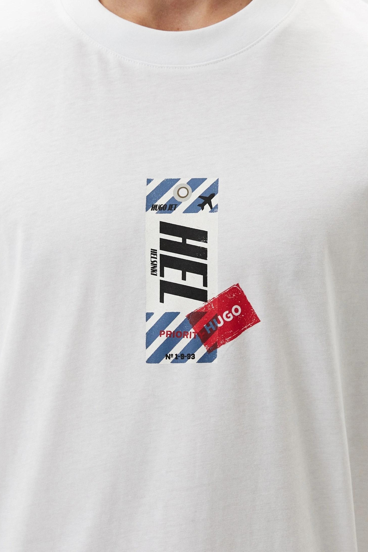 Мужская белая футболка HUGO 50516738;100
