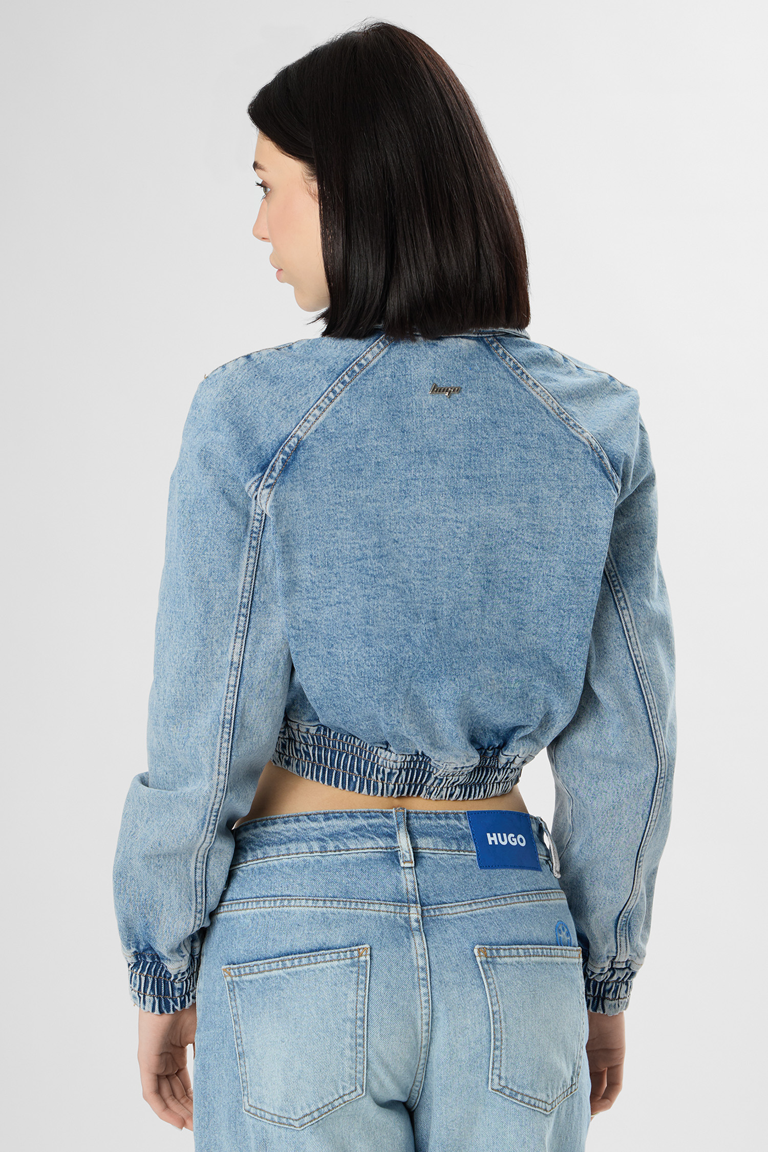 Женская синяя джинсовая куртка HUGO BLUE 50553022;432