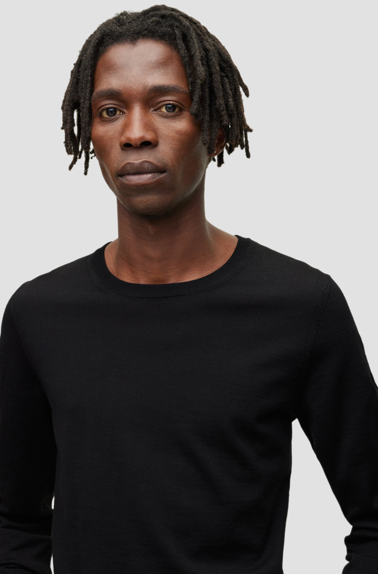 Чоловічий чорний вовняний джемпер BOSS 50468239;001