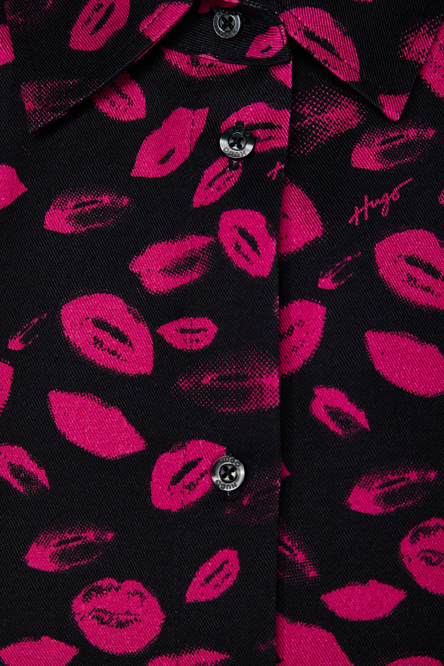 Женская черная блуза с узором HUGO 50509201;963