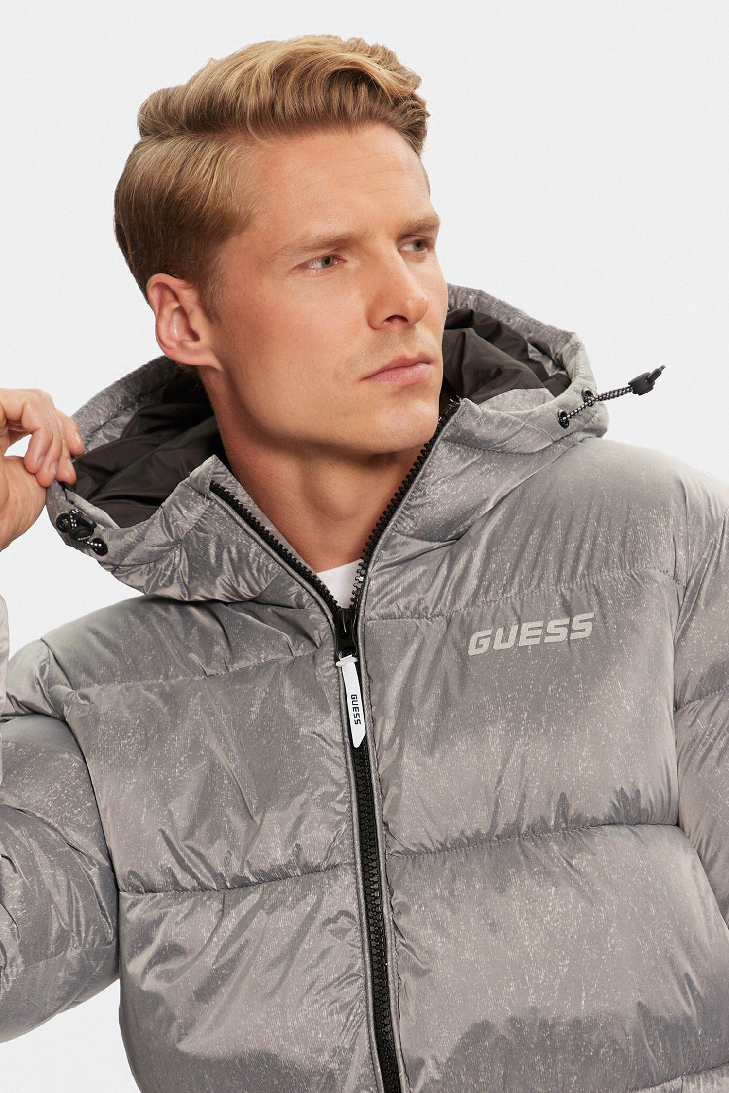 Мужская серая куртка Guess Z4BL01.WGFL0;P9YK