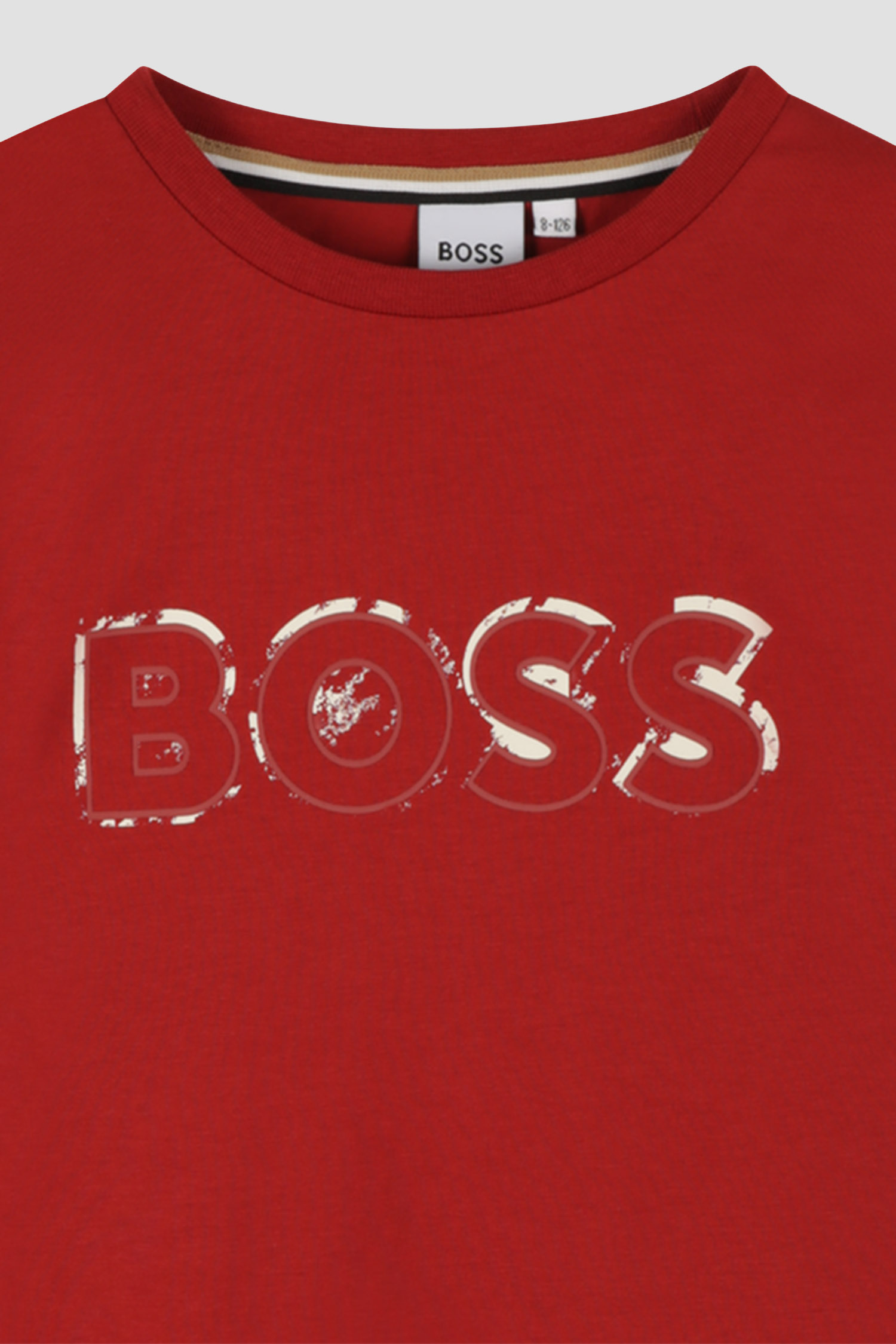 Детский красный лонгслив BOSS kids J52380;96D