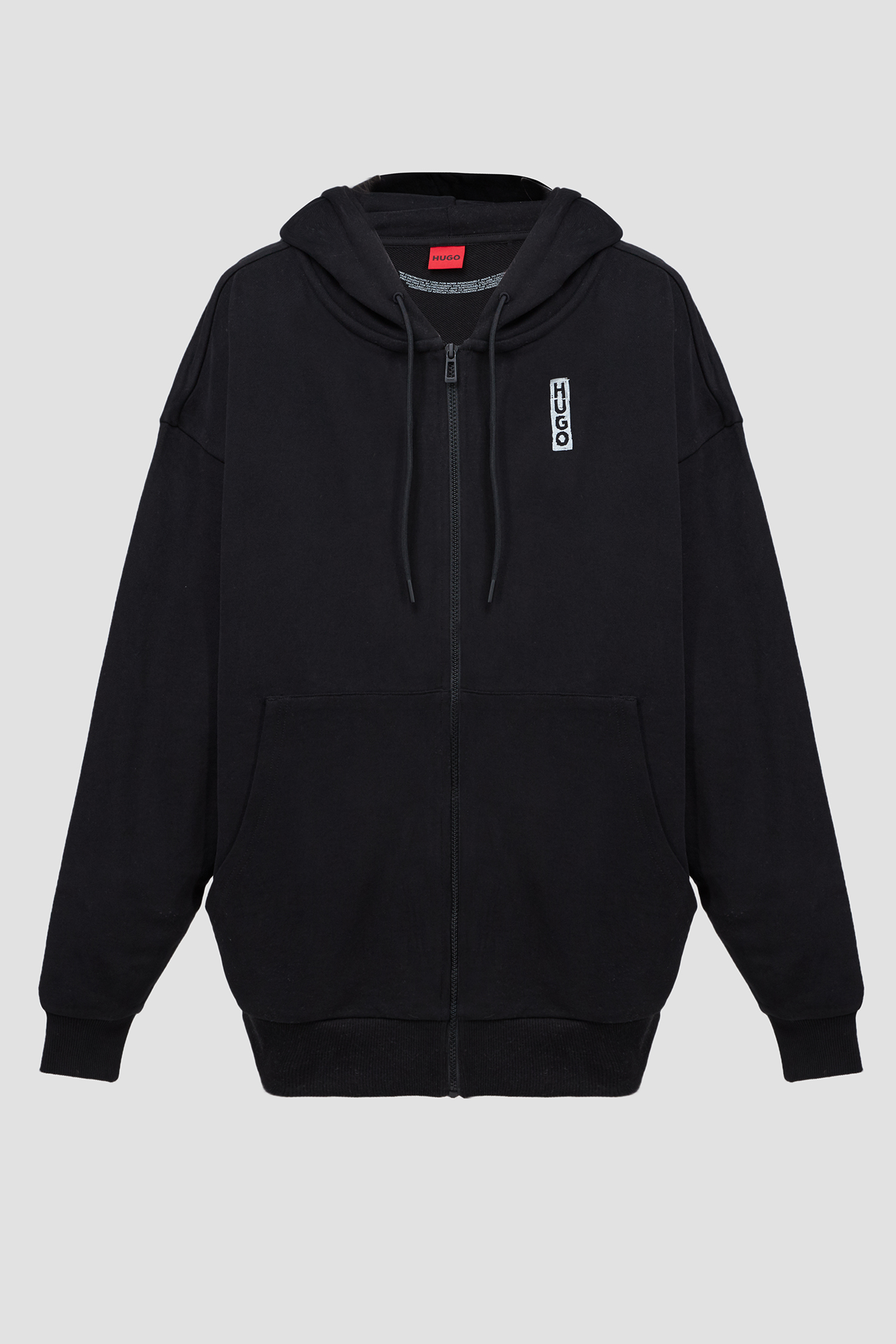 Жіноча чорна кофта на блискавці HUGO 50495064;001