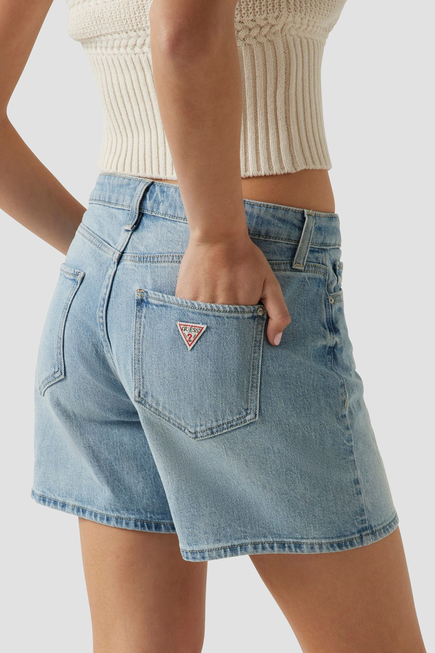 Жіночі блакитні джинсові шорти Guess W5GD1A.D4K30;RSNS