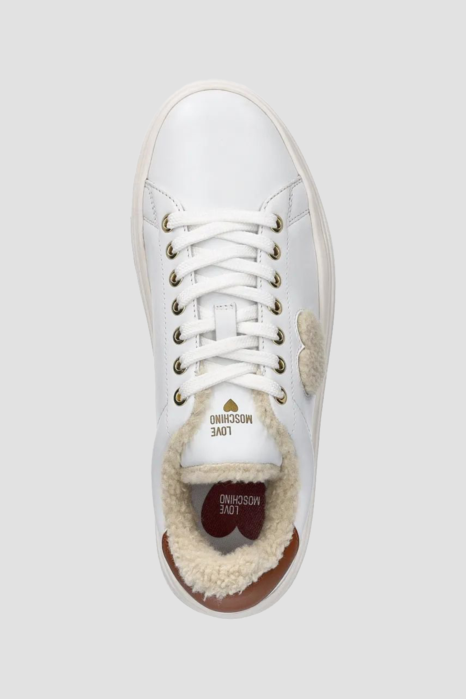 Женские белые сникерсы Moschino JA15366G0L.IAR;10A