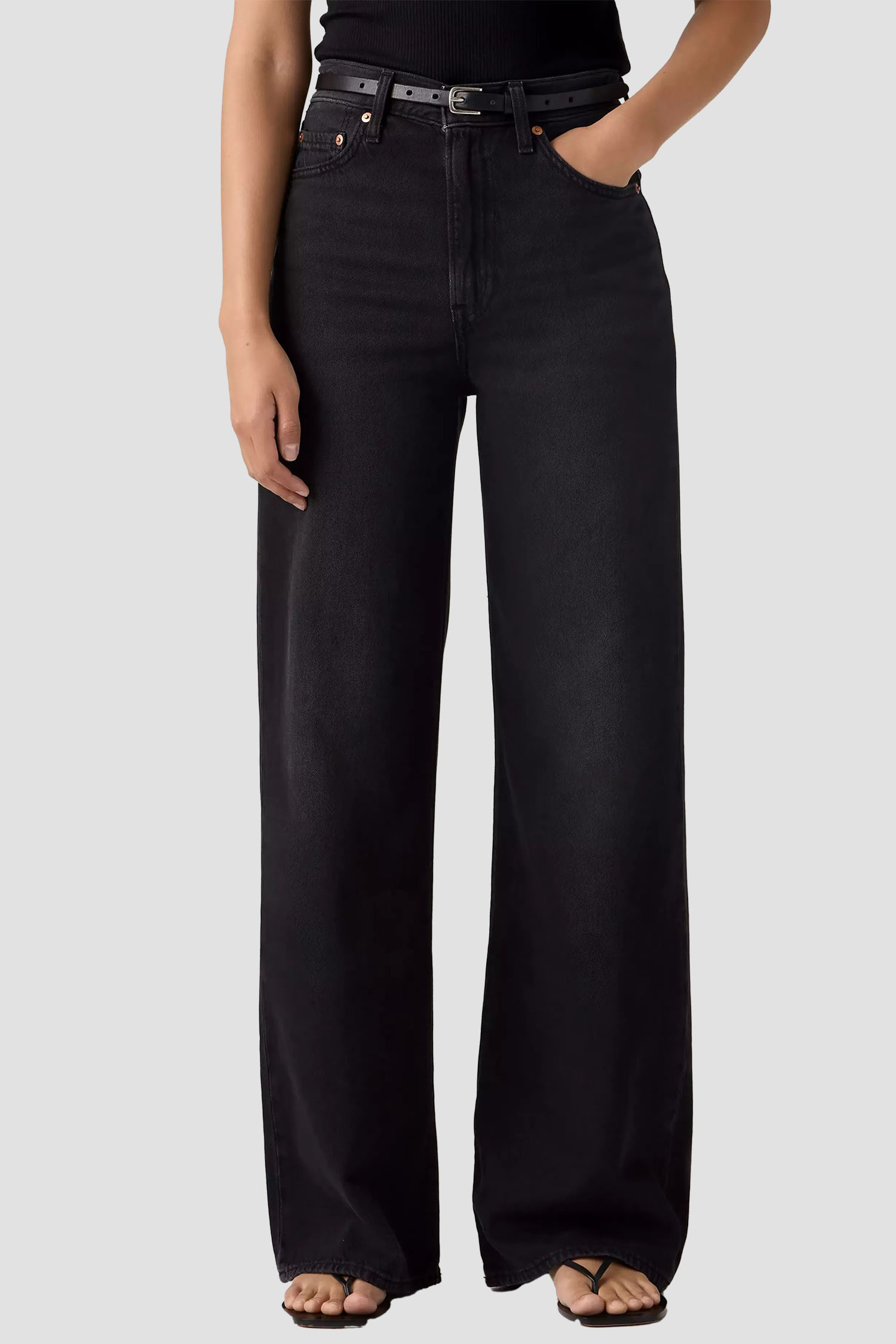 Жіночі чорні джинси Ribcage Wide Leg Levi’s® A6081;0076