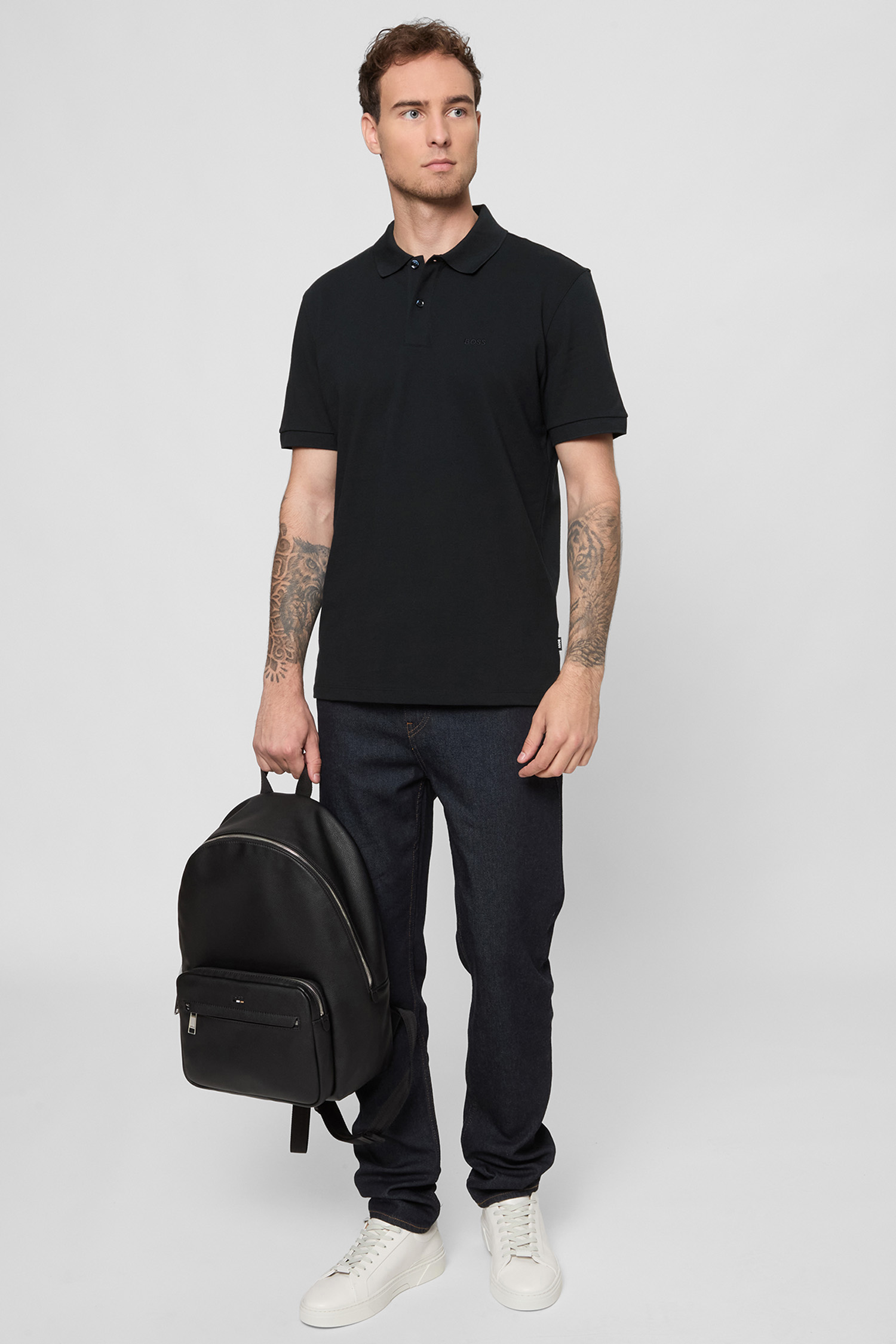 Мужское темно-синее поло BOSS 50468362;404