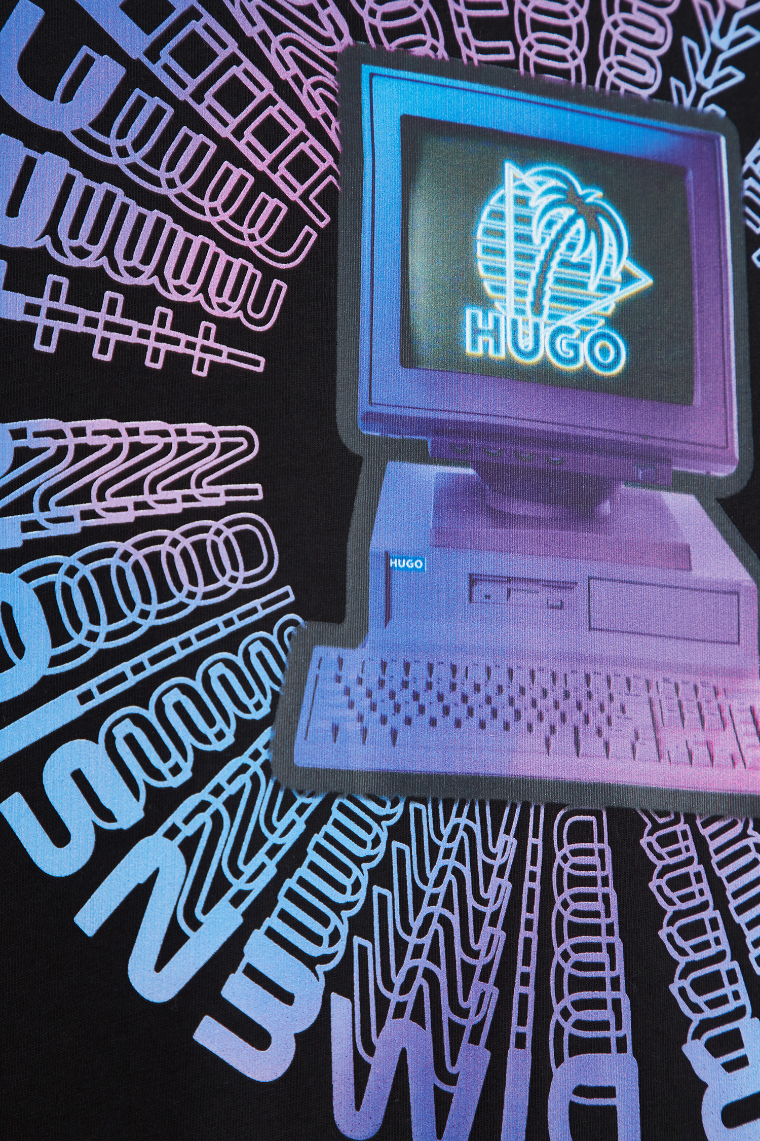 Мужская черная футболка HUGO BLUE 50519066;001