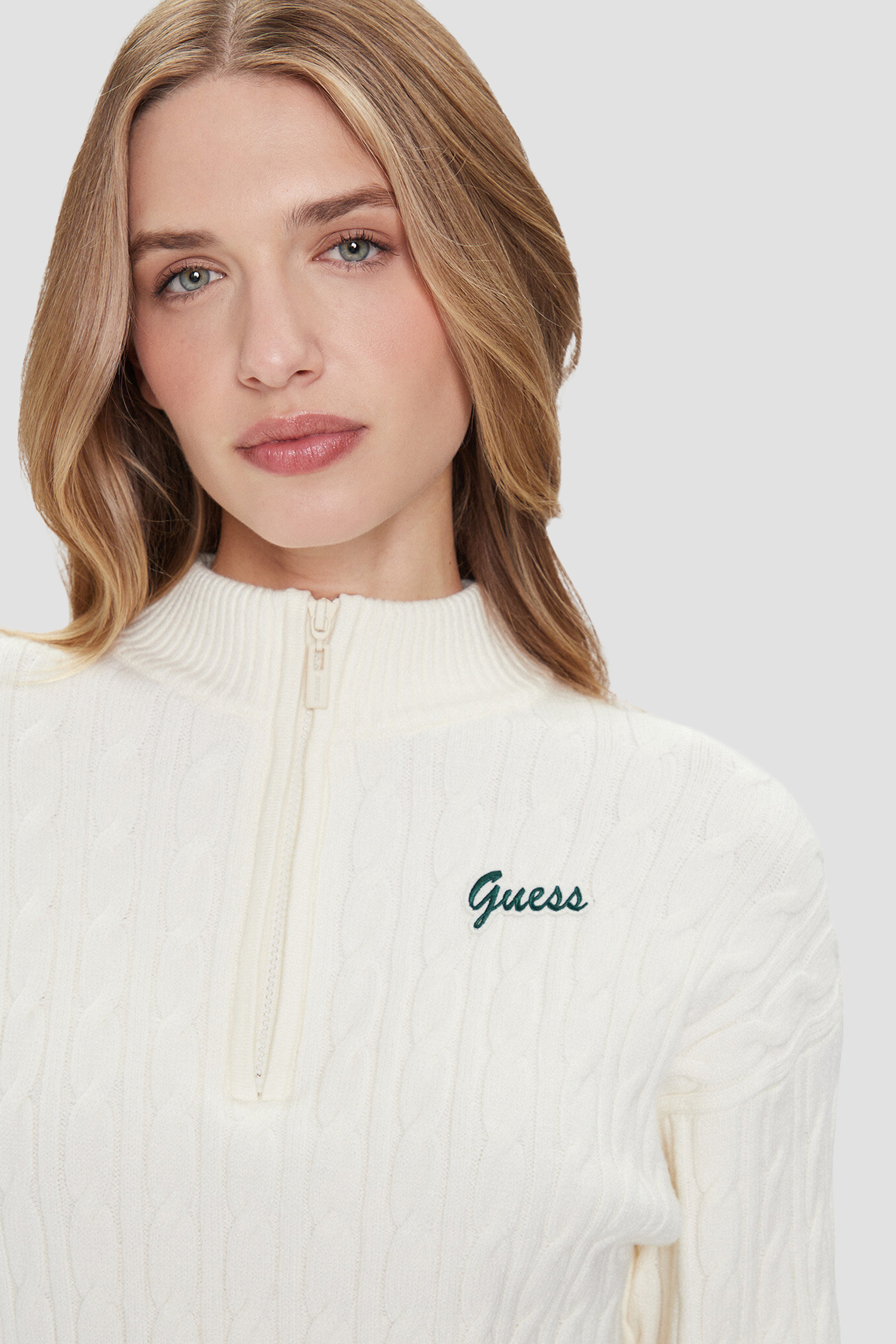 Женская белая кофта Guess V5BR02.Z0572;G1O6
