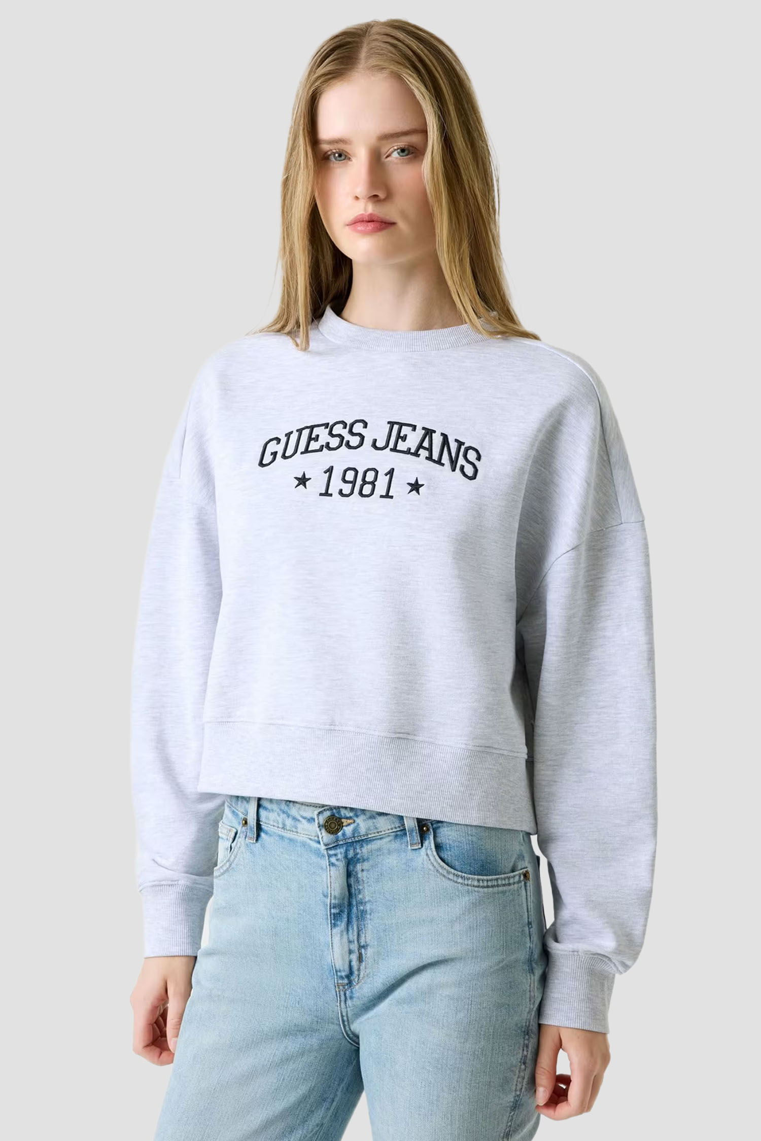 Женский серый свитшот Guess Jeans W6RQ03.K68I4;H91N