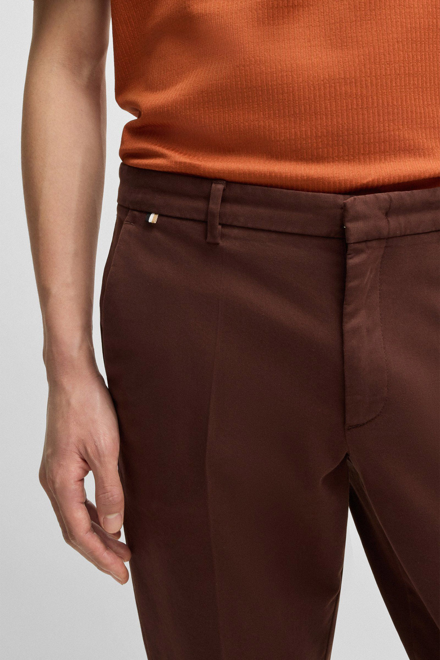 Мужские коричневые чиносы BOSS 50487966;204