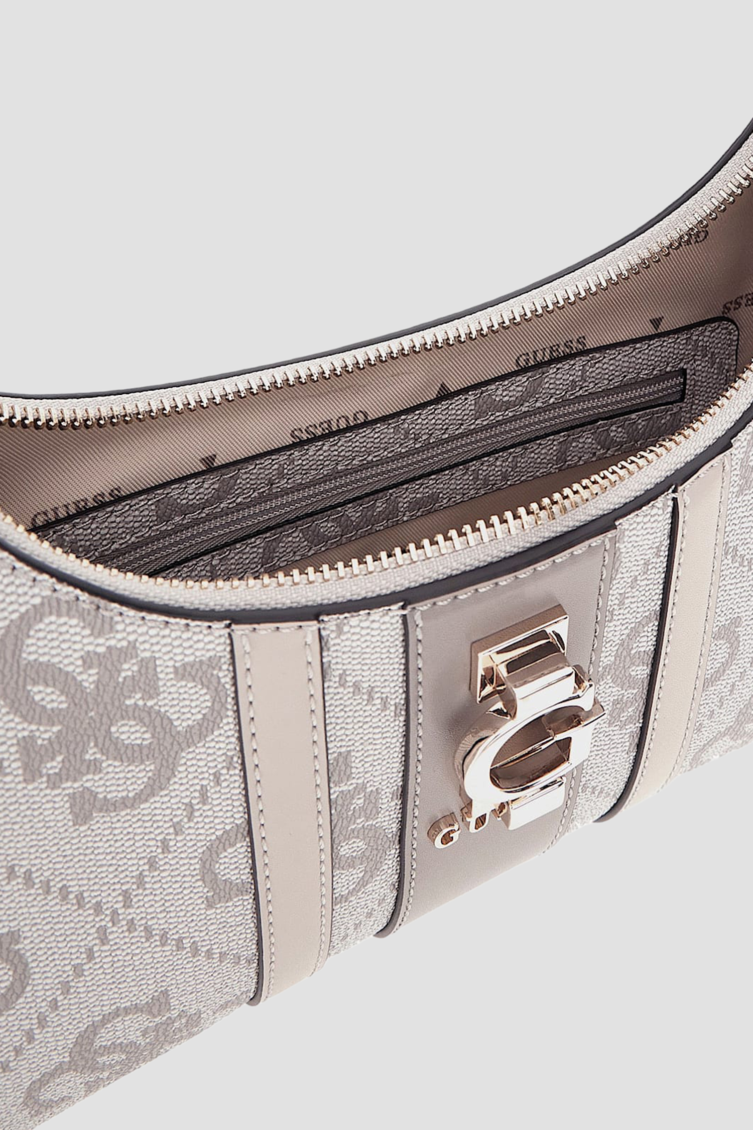 Женская бежевая сумка с узором Guess HWSO78.38180;DKO