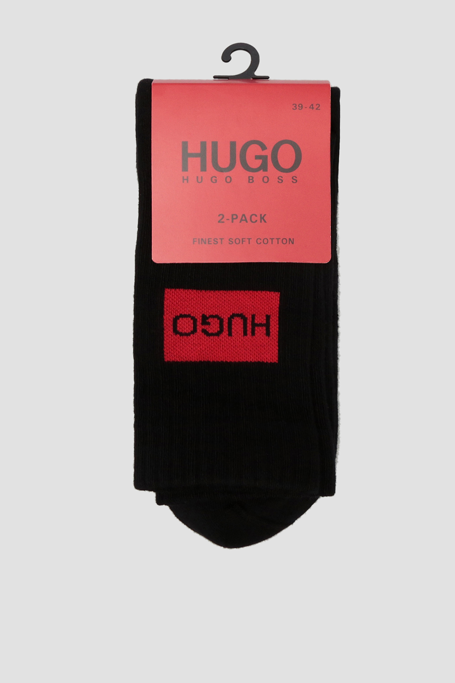 Чоловічі чорні шкарпетки (2 пари) HUGO 50437697;001