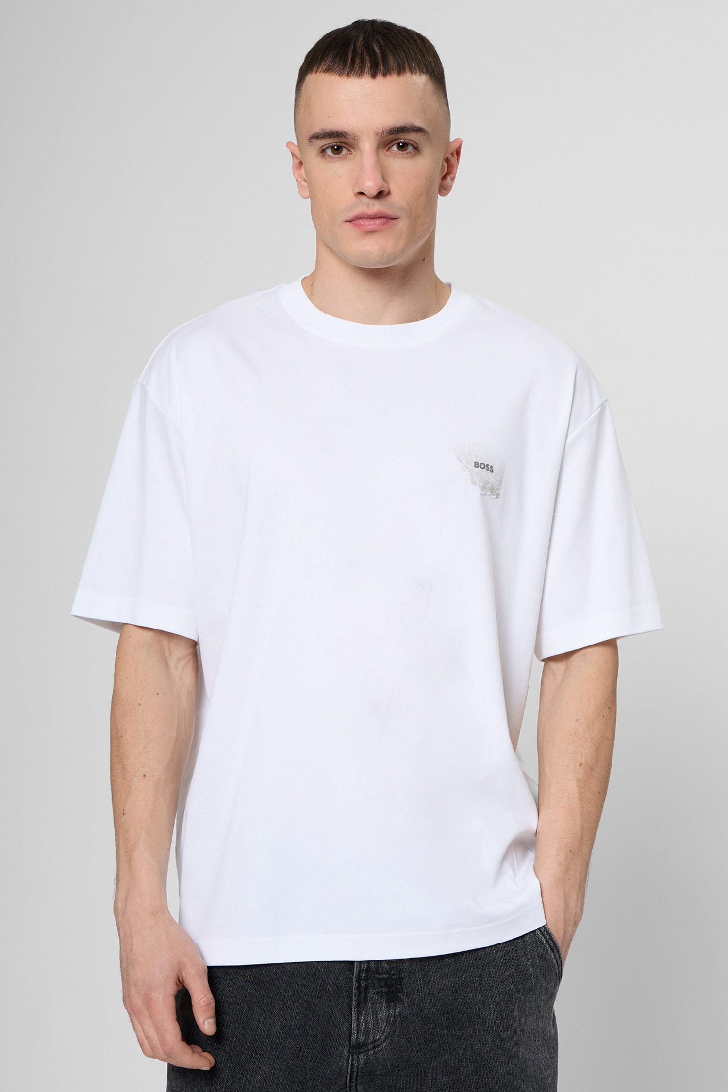 Чоловіча біла футболка BOSS 50556032;100