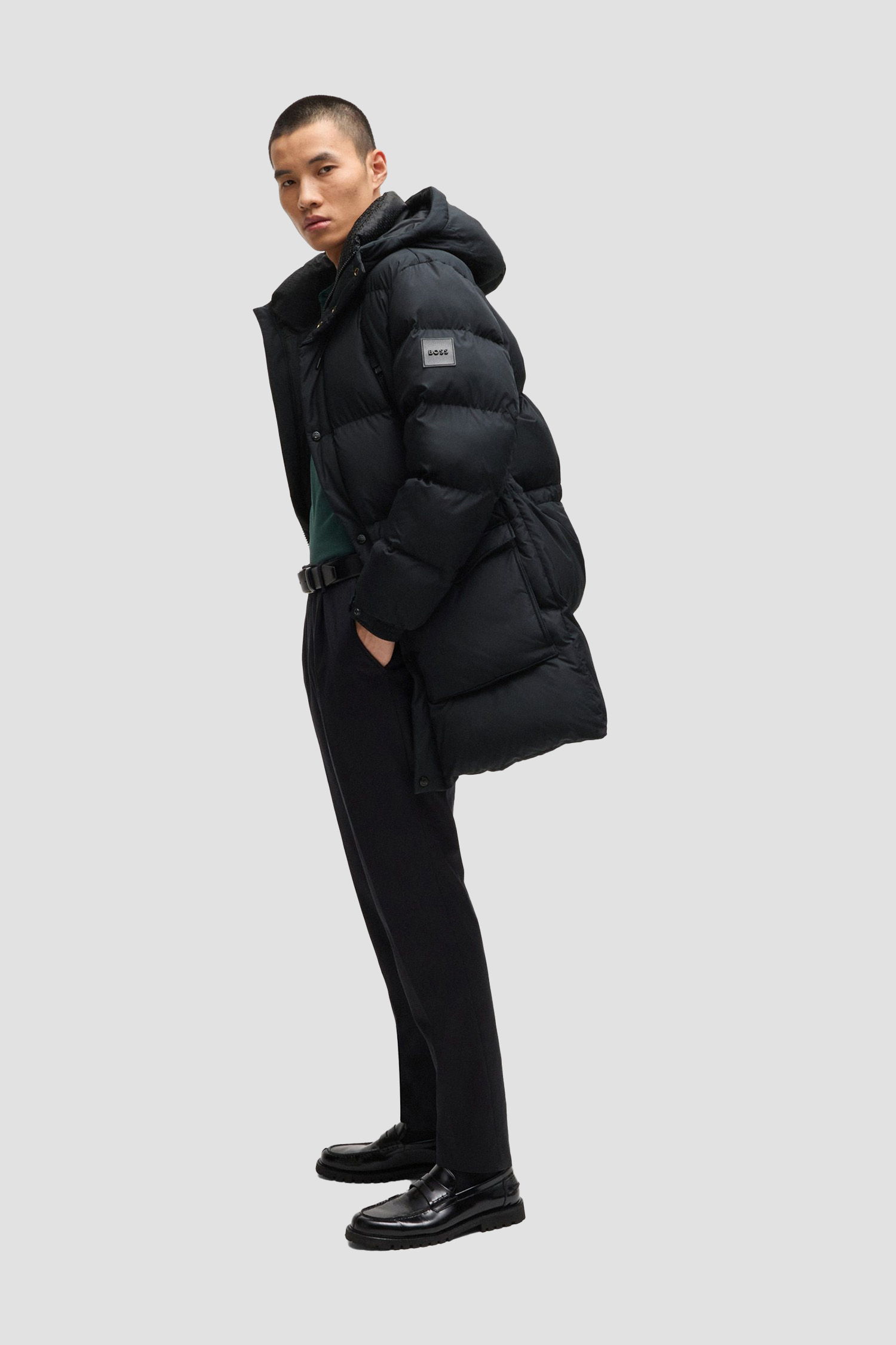 Мужская черная парка BOSS 50525109;001