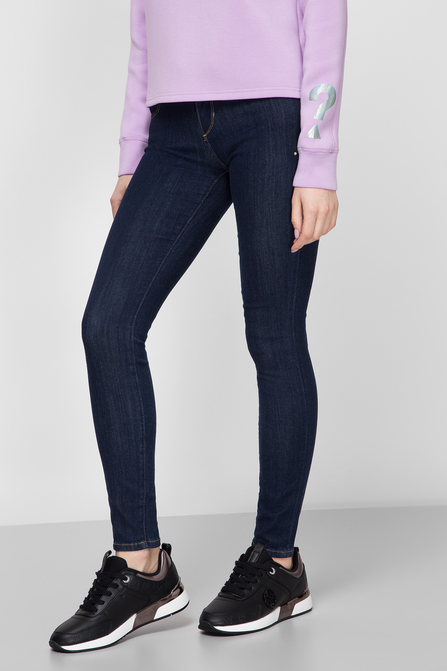 Женские темно-синие джинсы Annette Skinny High Guess W0GA99.D32J5;ECFD