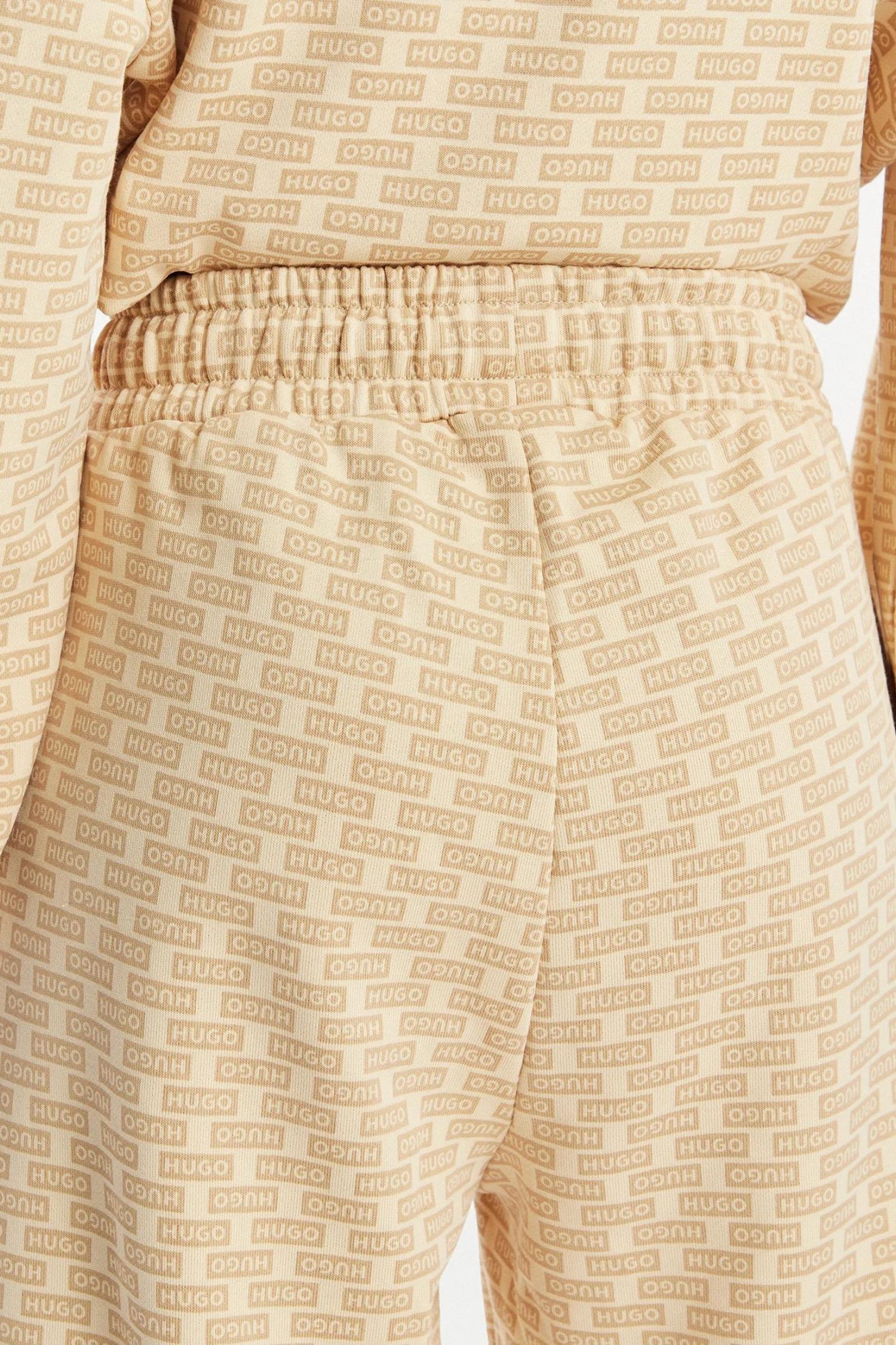 Женские бежевые спортивные брюки с узором HUGO BLUE 50510868;977