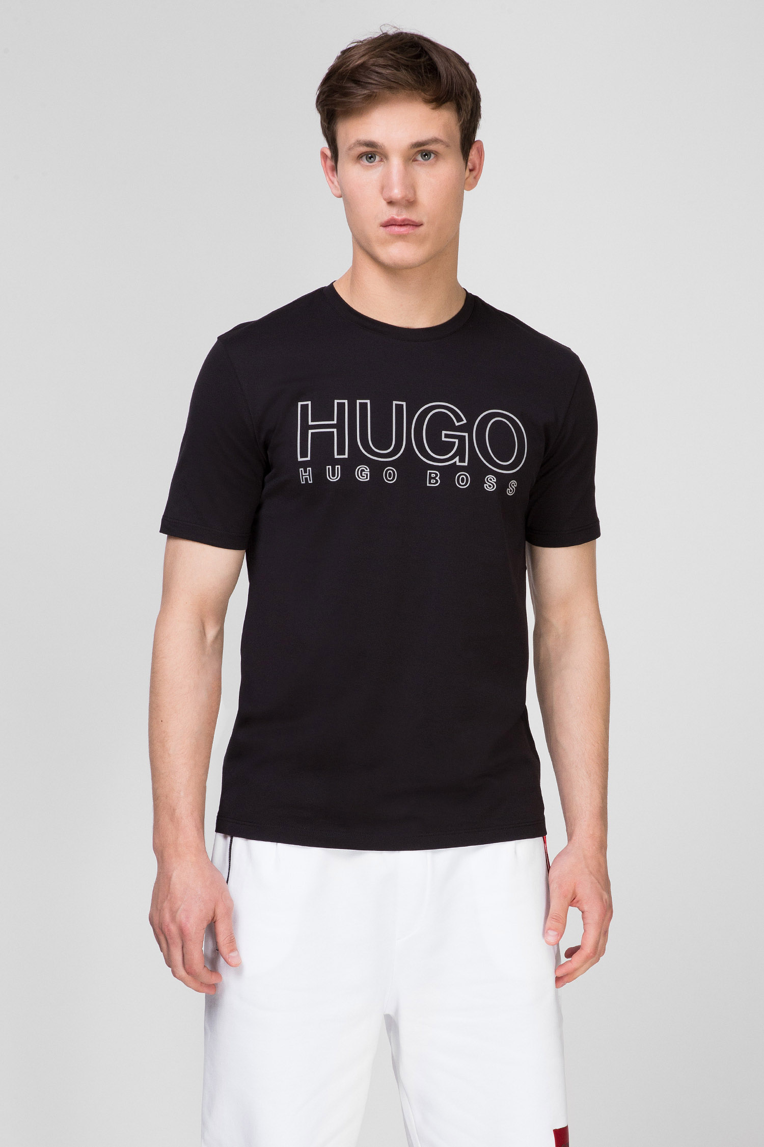 Мужская черная футболка HUGO 50425774;001