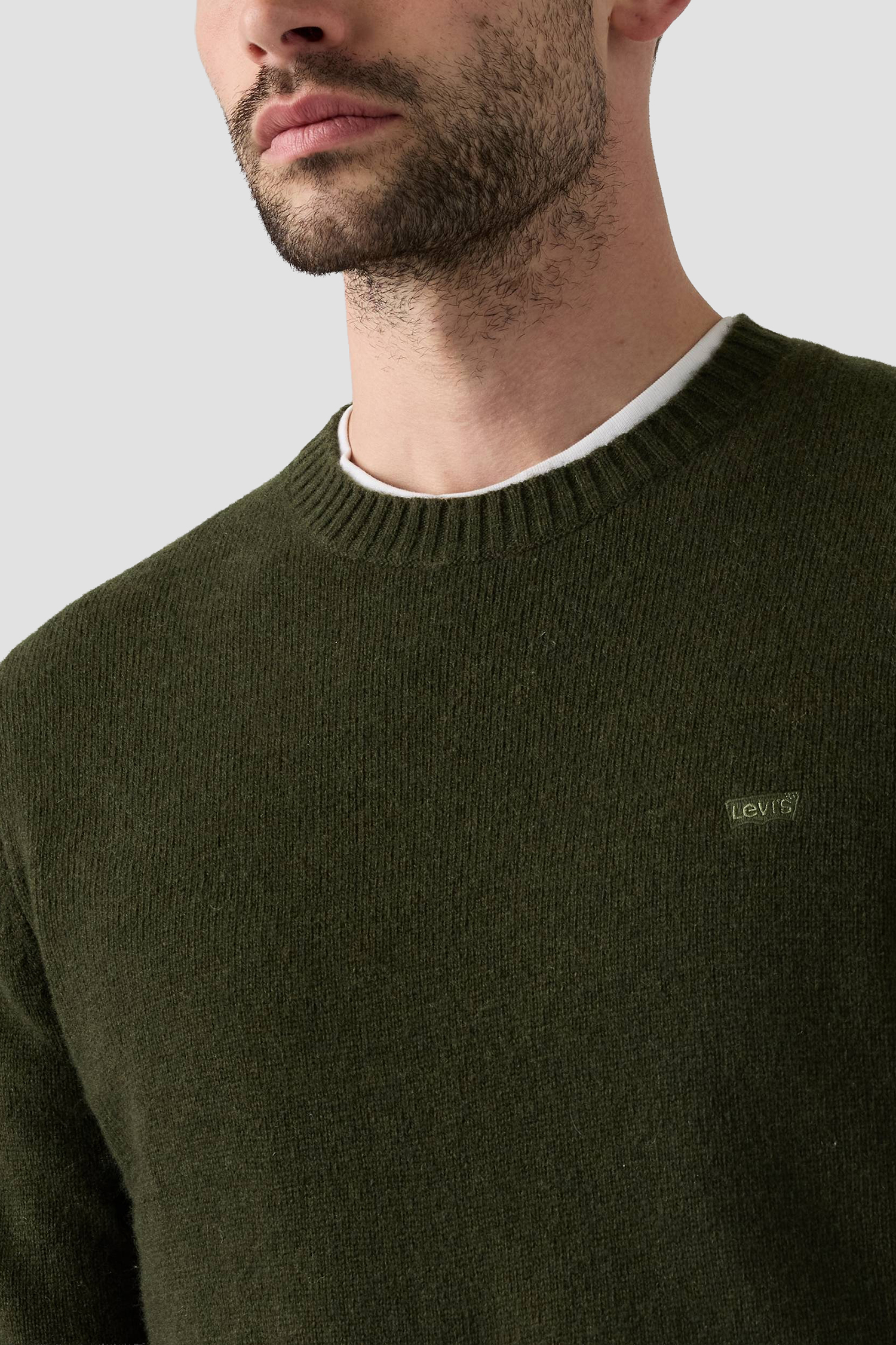 Мужской темно-зеленый шерстяной джемпер Levi’s® A4320;0031