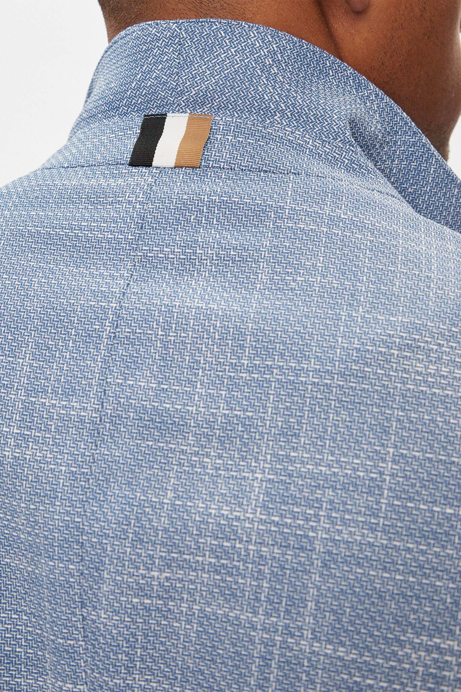 Чоловічий блакитний вовняний блейзер BOSS 50514665;423