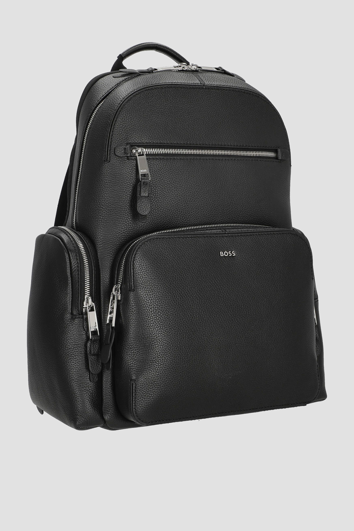 Чоловічий чорний шкіряний рюкзак BOSS 50512793;001