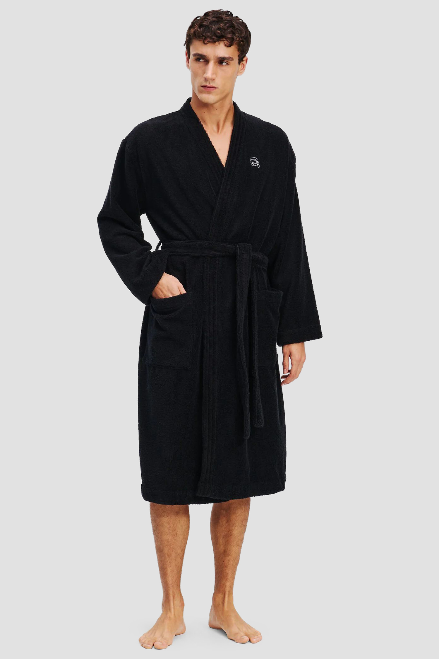 Чоловічий чорний халат Karl Lagerfeld A1M45011;999