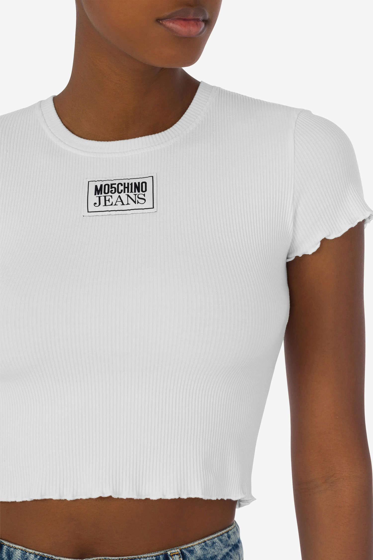 Женский белый топ Moschino A1204.3759;0001