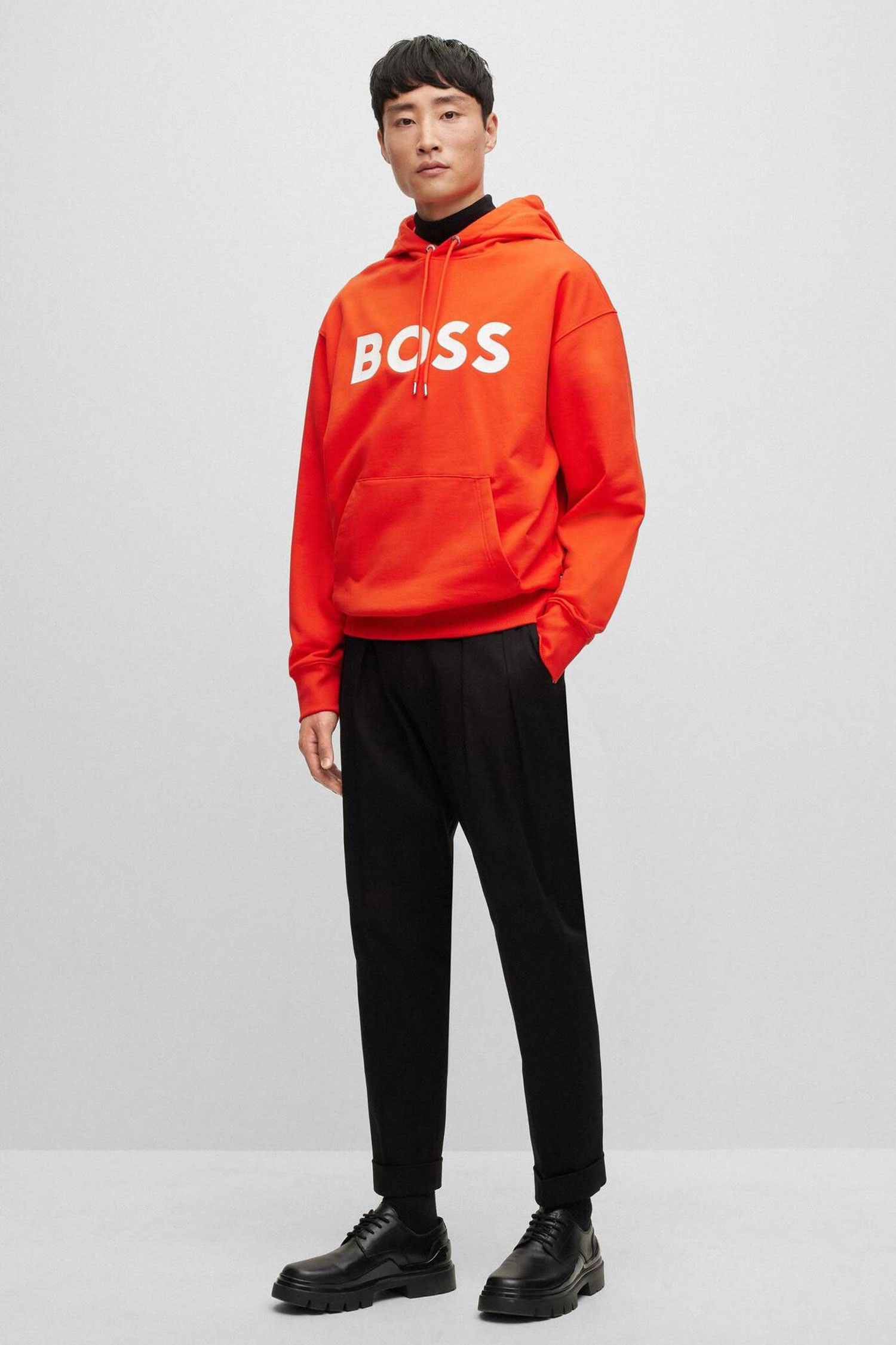 Мужское оранжевое худи BOSS 50496661;821