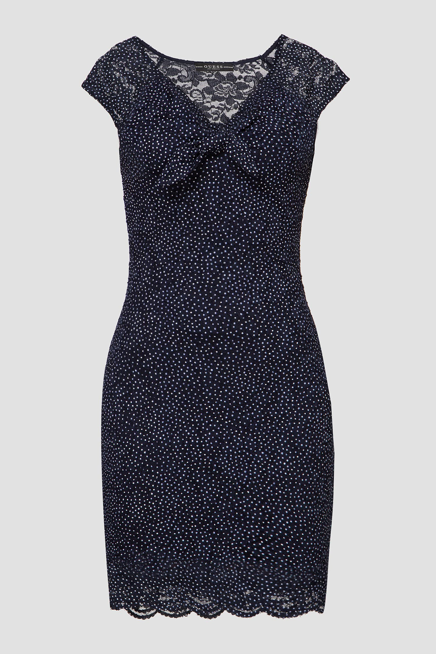 Женское темно-синее платье в горошек Guess W0GK76.K9OT0;F76C — Ultrashop
