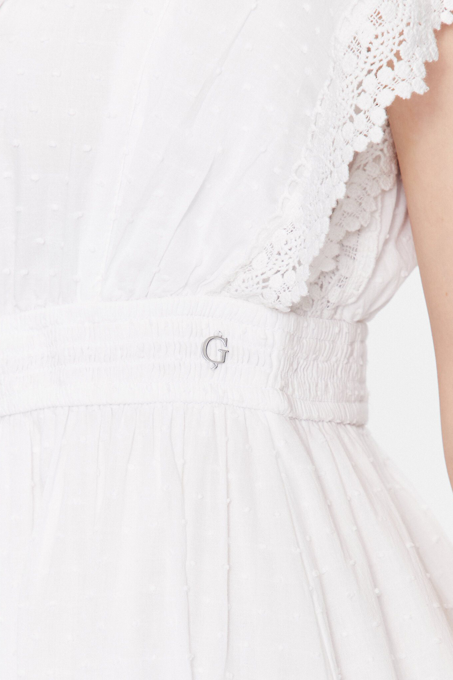 Жіноча біла сукня Guess W3GK47.WFDN0;G011