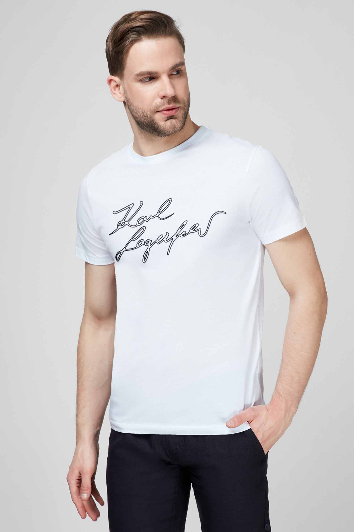 Мужская белая футболка Karl Lagerfeld 511224.755044;10