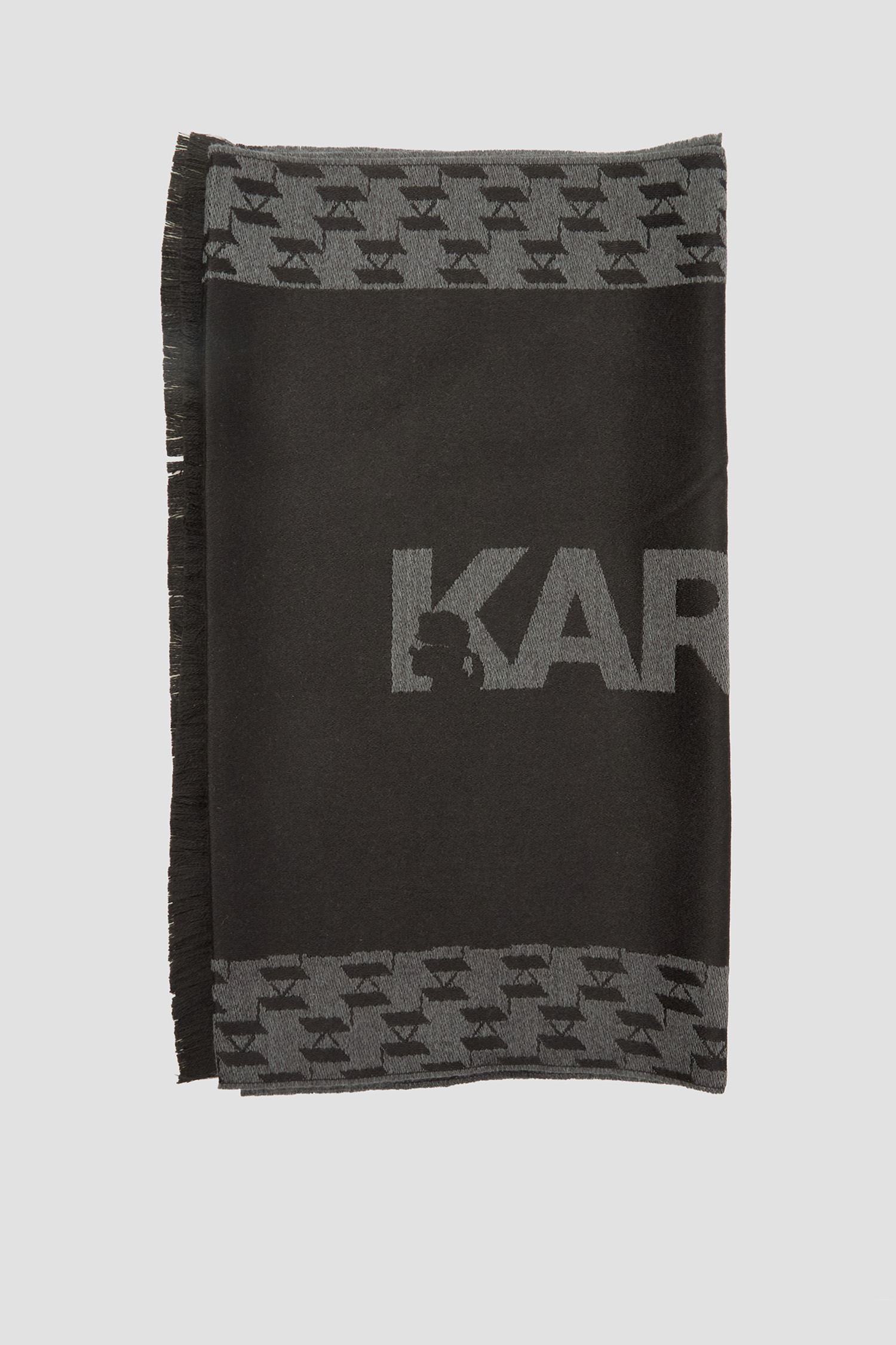 Чоловічий чорний вовняний шарф Karl Lagerfeld 554136.805001;990