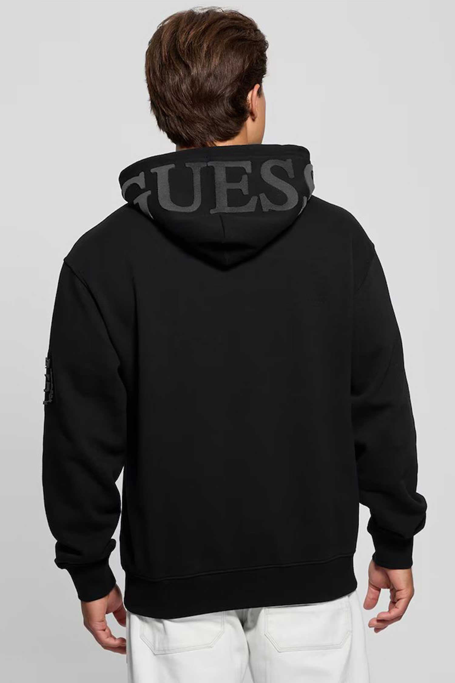 Чоловіче чорне худі Guess M4BQ05.KBJ31;JBLK