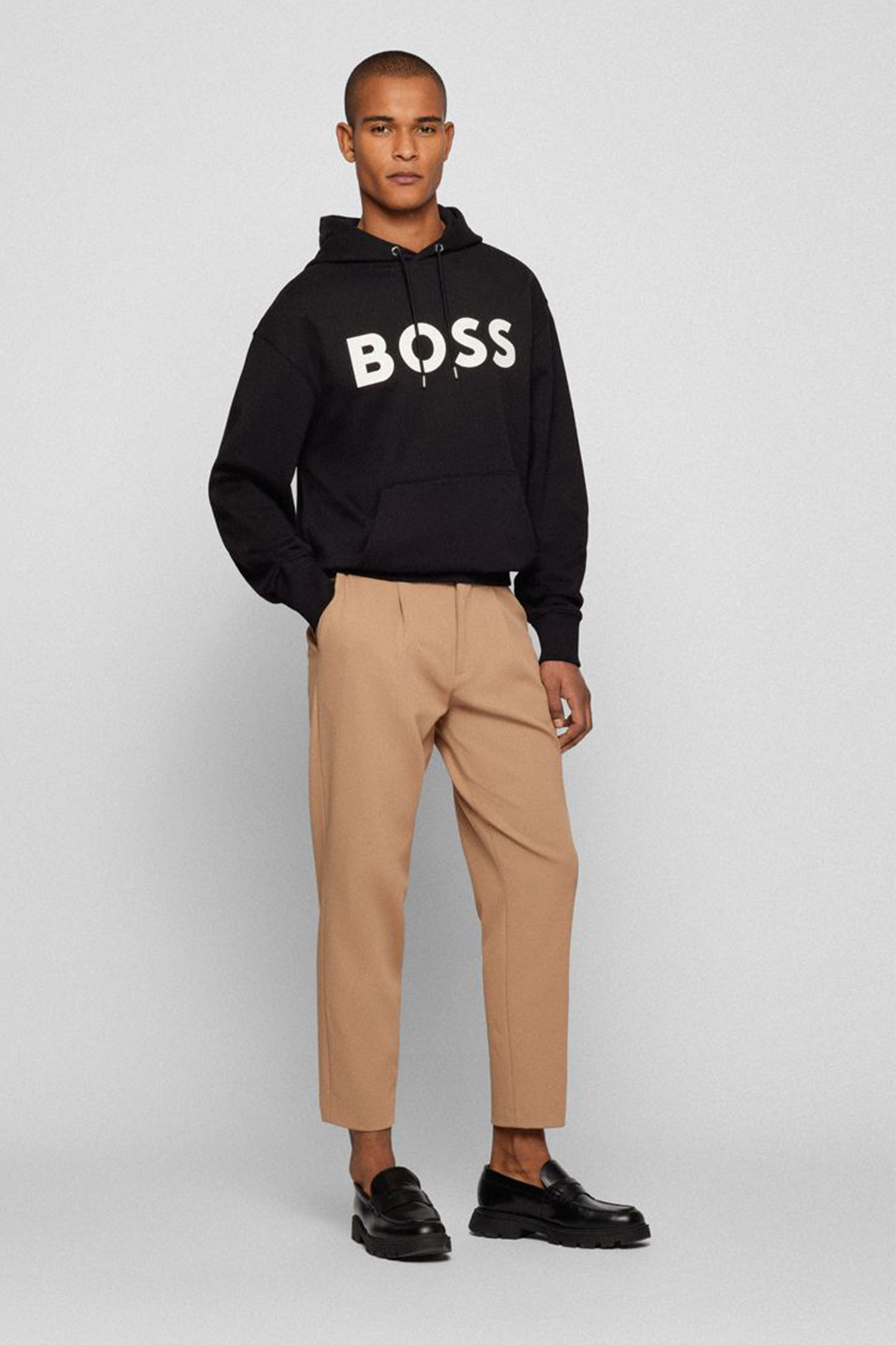 Мужское черное худи BOSS 50477050;001