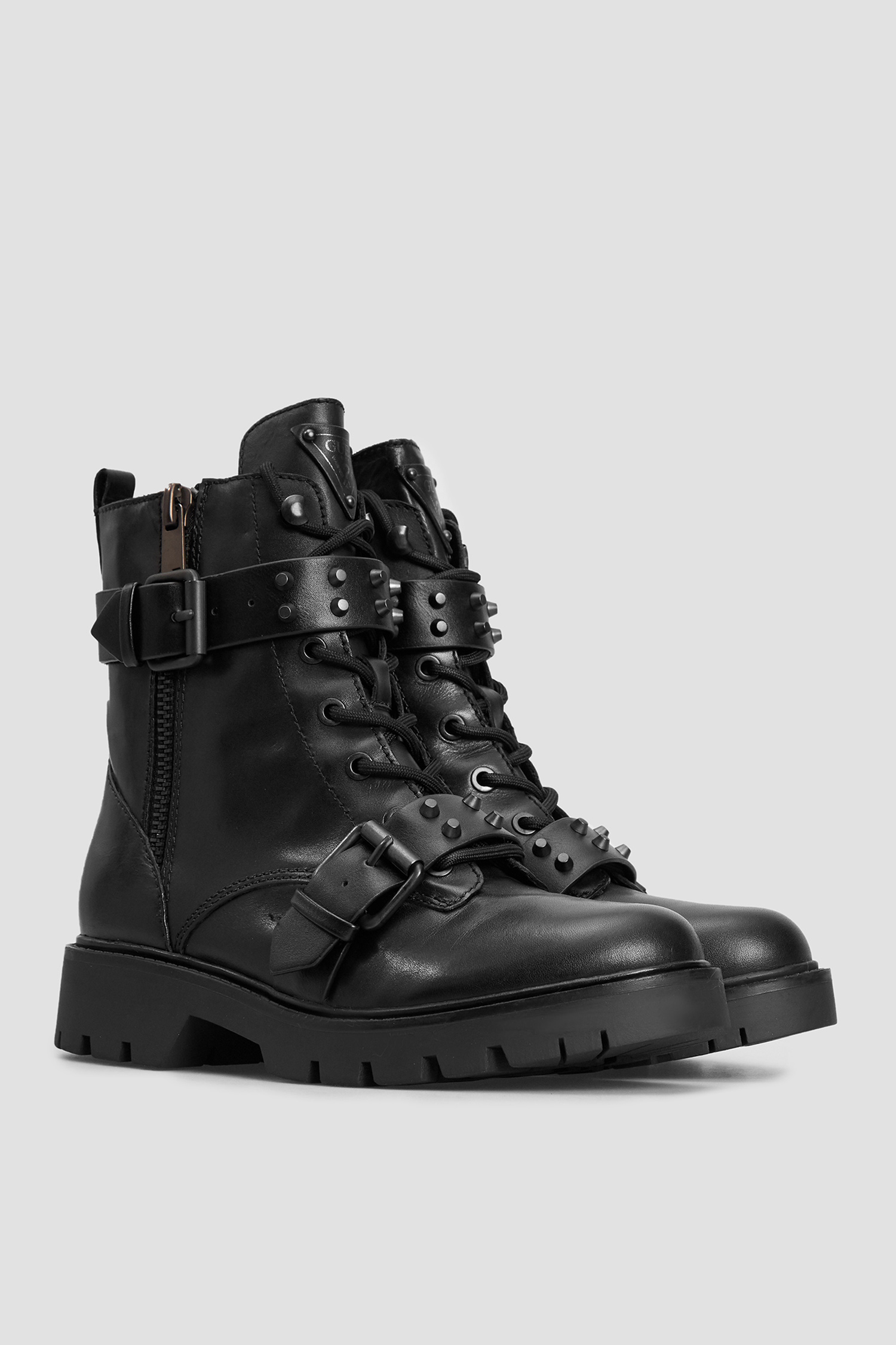 Женские черные кожаные ботинки Guess FL8ROD.LEA10;BLACK