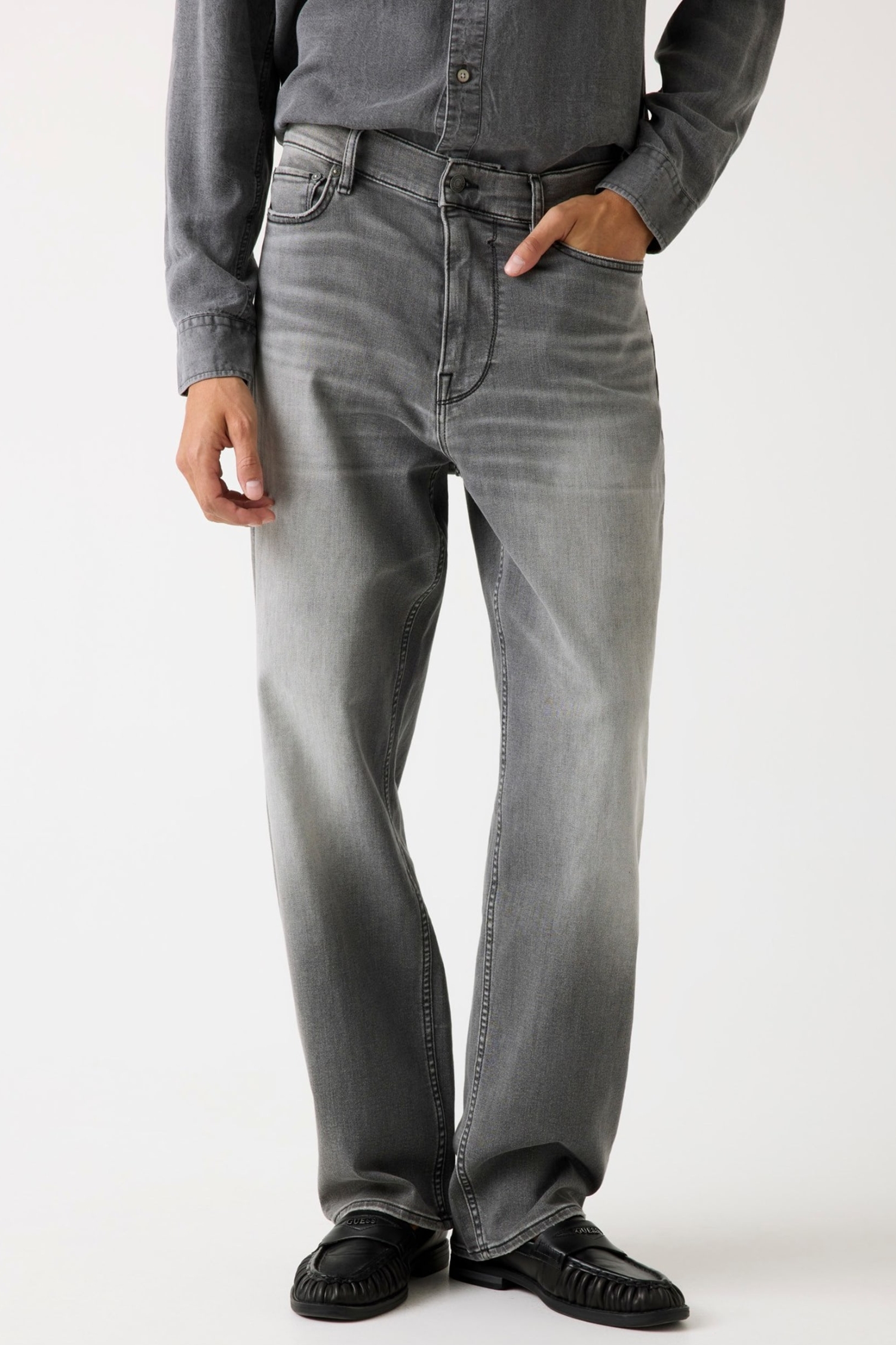 Чоловічі сірі джинси Guess M5BA0P.D0622;BL0K