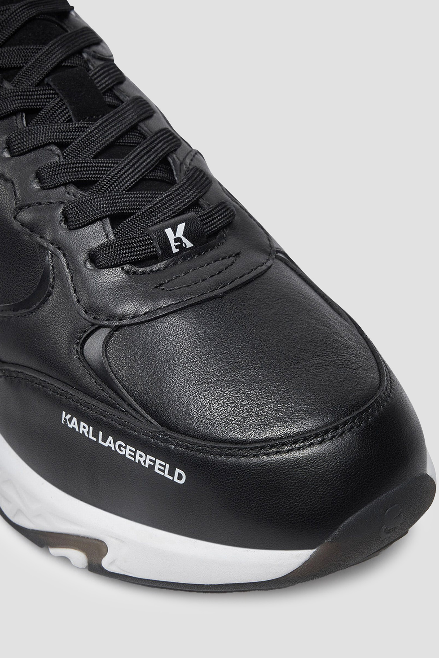 Мужские черные кожаные кроссовки Karl Lagerfeld 543470.855036;990