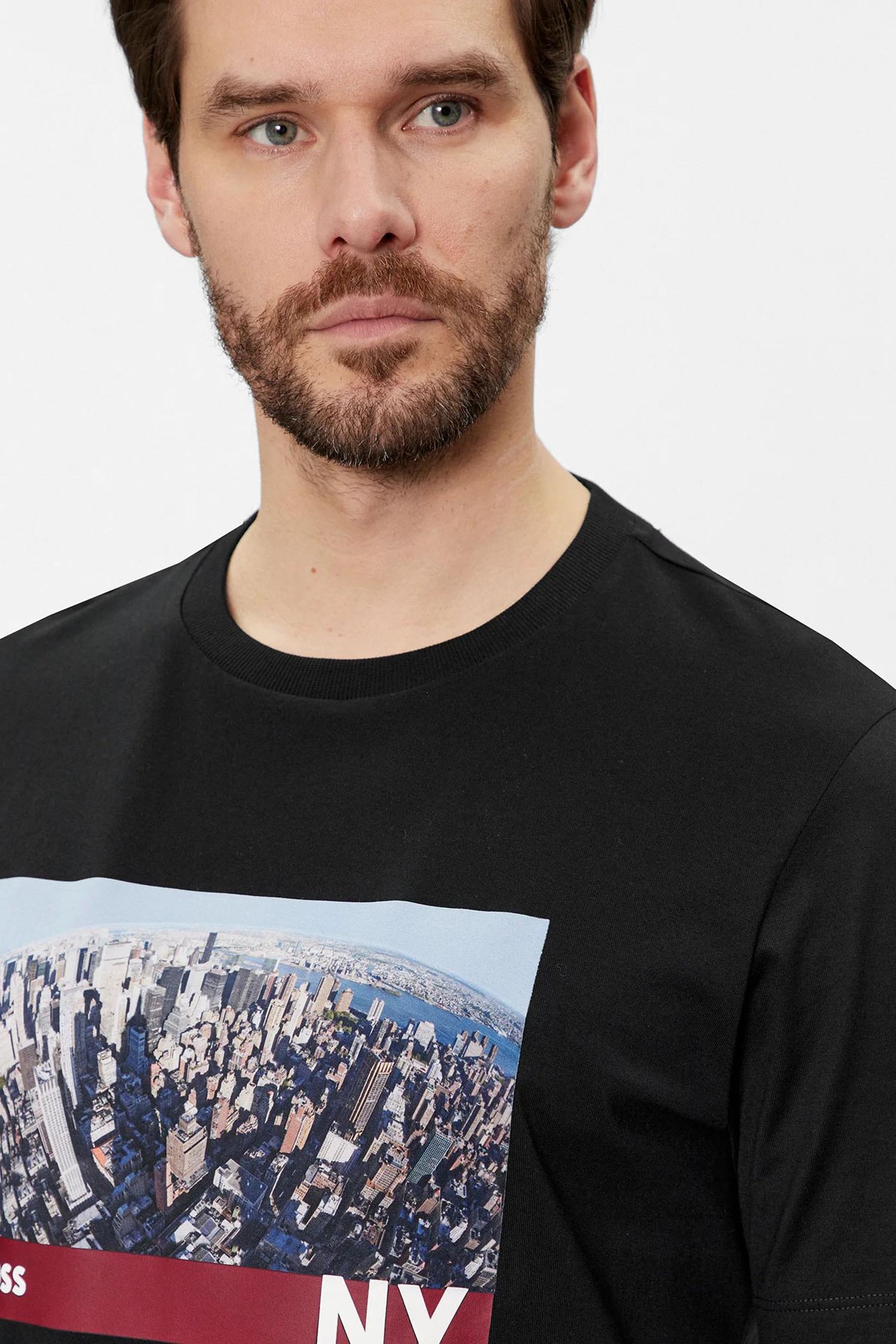 Мужская черная футболка BOSS 50512110;001