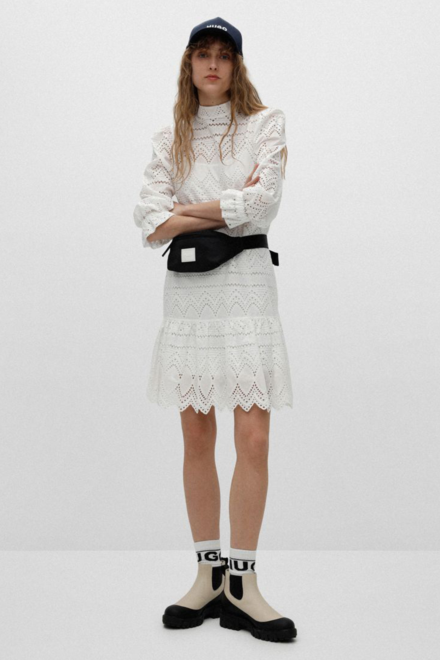 Жіноча біла сукня HUGO 50467578;102