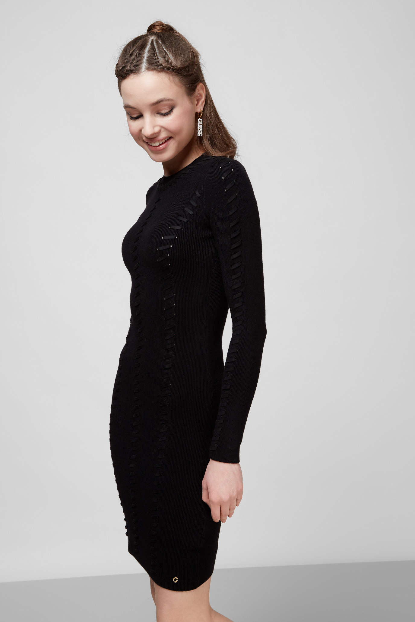 Черное платье для девушек Guess W1RK02.Z17X4;JBLK — Ultrashop